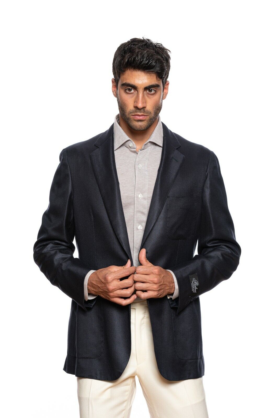 $2340 BELVEST Dark Blue Wool Silk Luxury Jacket 42 US / 52 EU Drop 7R F/W 2018