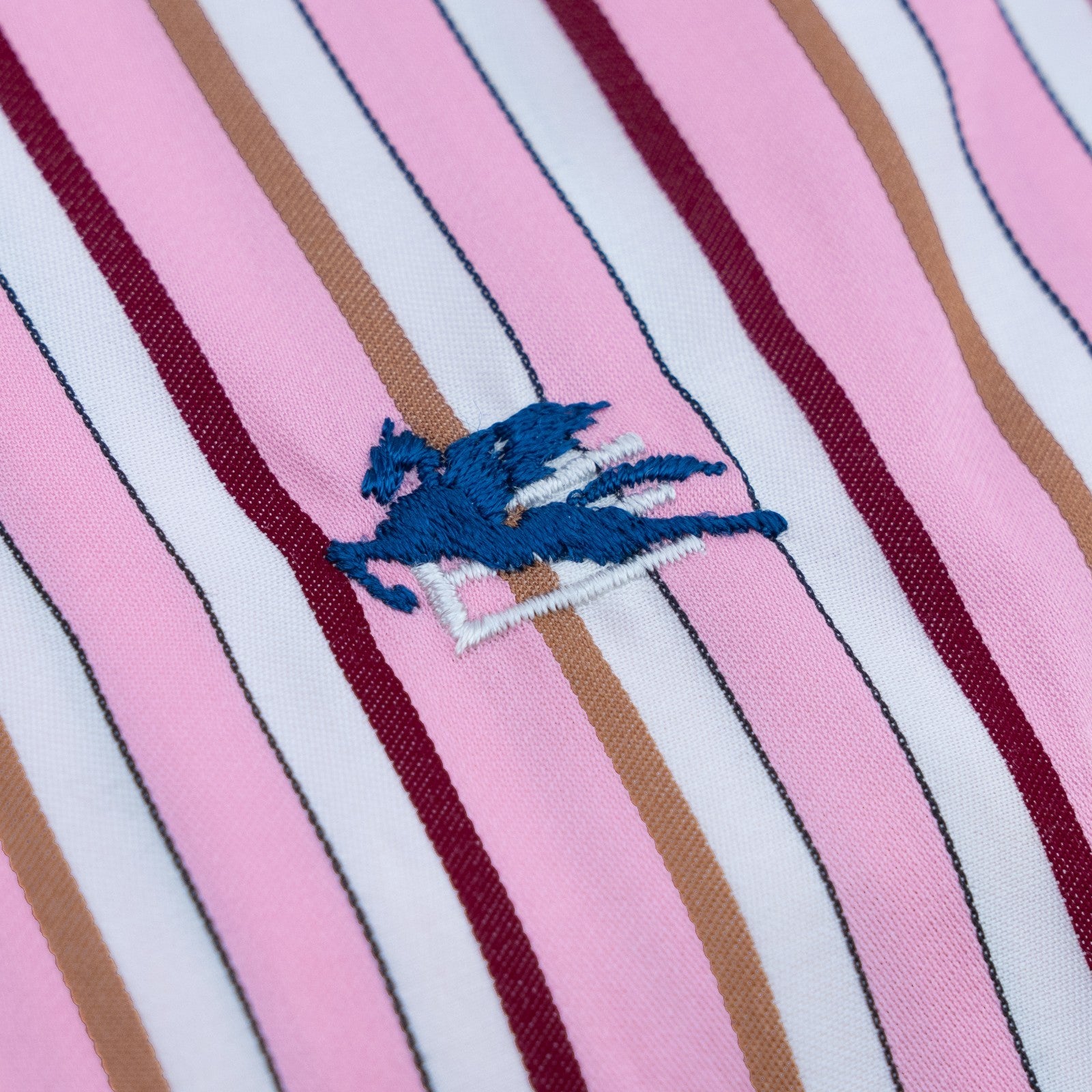 500$ ETRO MILANO Shirt Striped Pink Button Down 100% Cotton Size 16.5 - 42