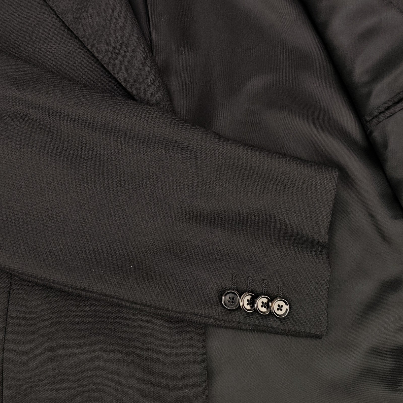 2200$ RAFFAELE CARUSO Black 3/2 Roll Sport Coat 100% Cashmere 42 US / 52 IT 7R