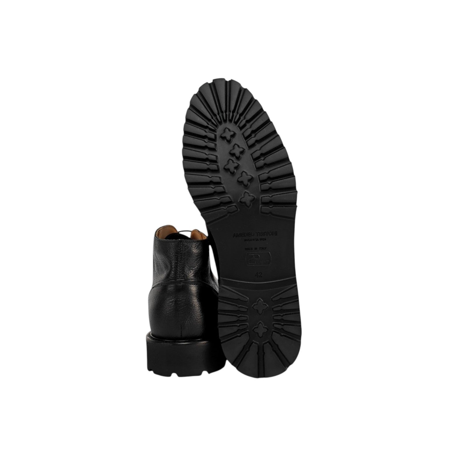 1300$ TESTONI Custoza Desert Boot Buffalo Printed Calf + Fur 8 UK / 9 US / 42 IT