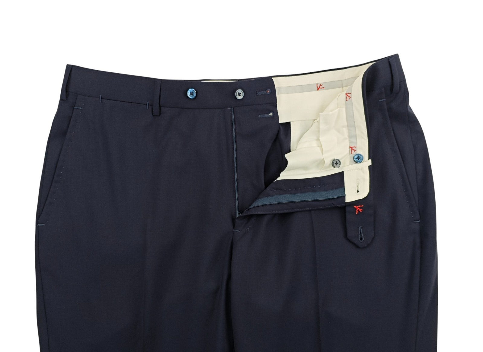 $6500 ISAIA NAPOLI "Comfort" Blue Navy Hand-Sewn Suit Wool 46 US / 56 EU 7R