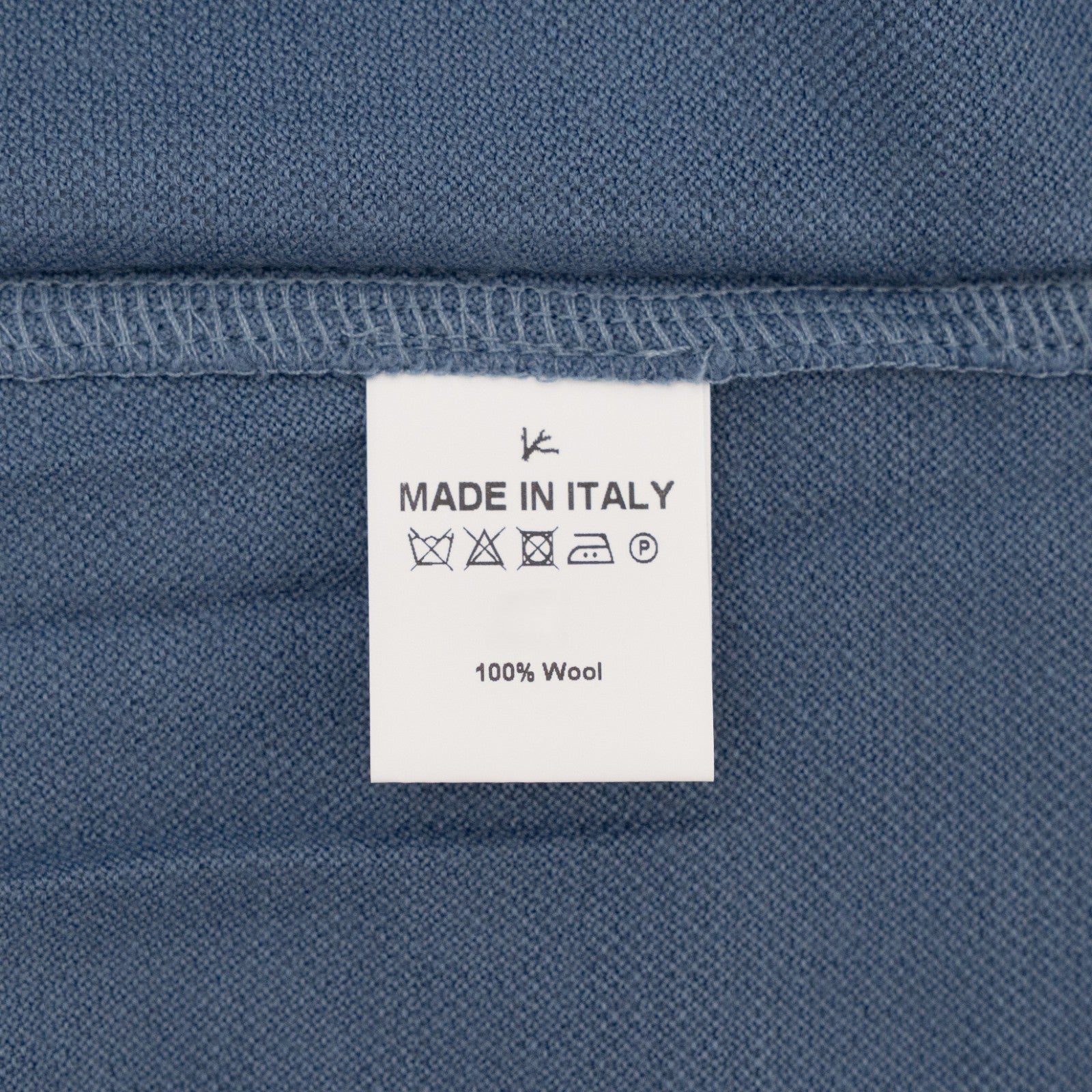 1100$ ISAIA NAPOLI Blue Handmade Polo Zip Short Sleeve Knit Wool