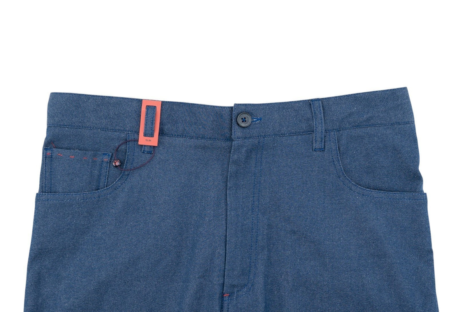 750$ ISAIA NAPOLI Blue 5 Pockets Casual Pant Comfort Cotton 32 US / 48 EU R