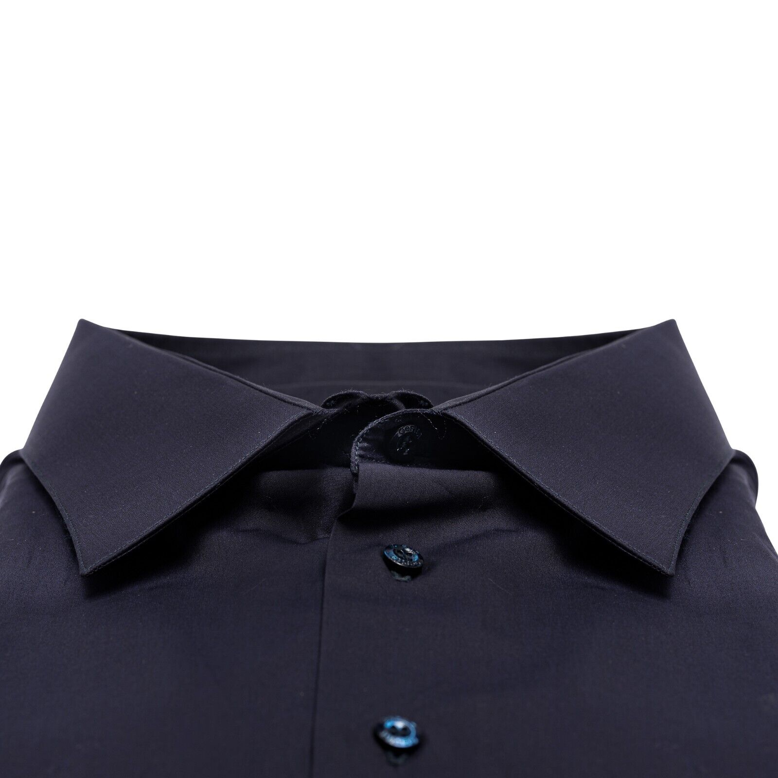 690$ LUXURY GERLIN Shirt Short Sleeve Blue Cotton 19.5 - 49 / 7E BIJAN