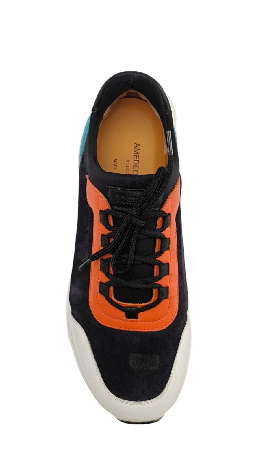 850$ TESTONI "Cagliari" Sneaker Shoes Suede + Calf Blue 8 UK / 9 US / 42 IT