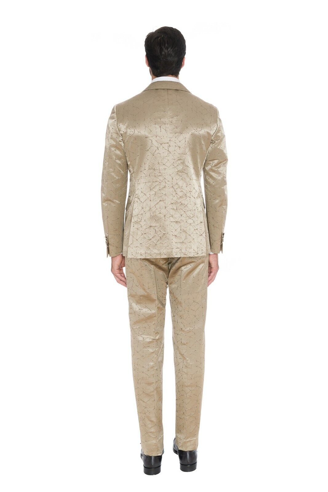 $3340 Belvest Gold Tuxedo Suit 42 US / 52 EU Drop 8R Slim Fit Fall/Winter 2018