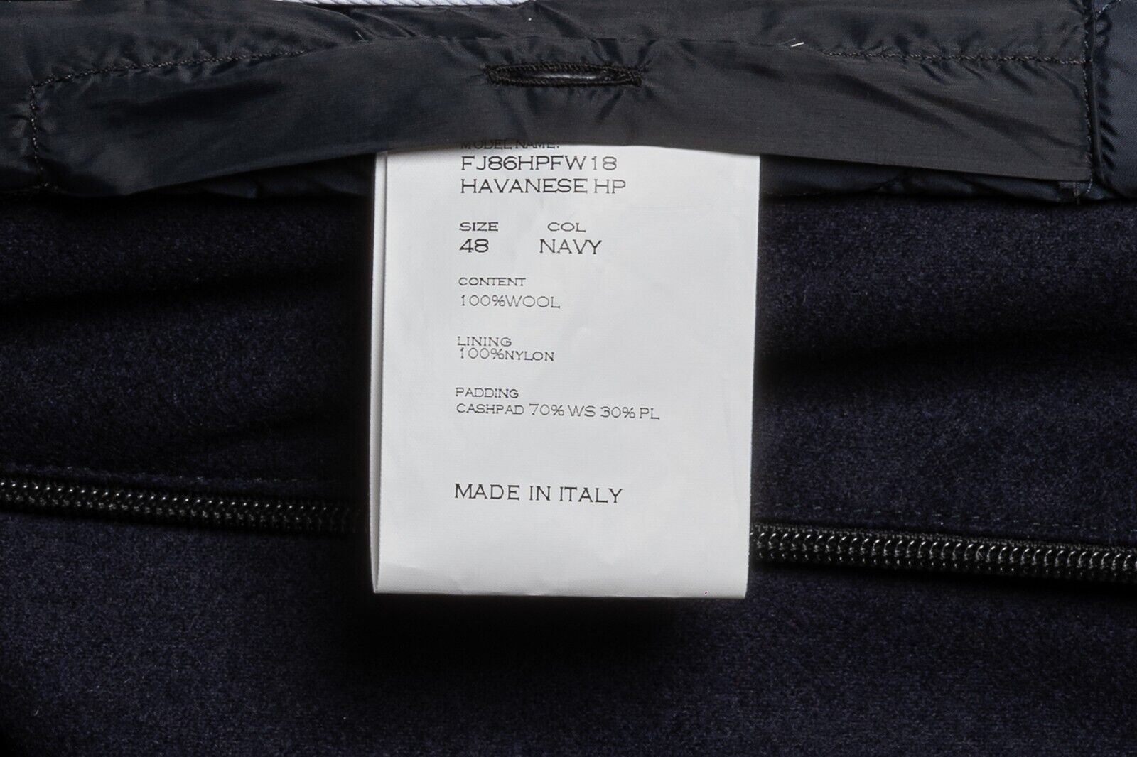 950$ MI.DA TOKYO-FIRENZE Trench Coat Blue Navy Wool Lining in CASHPAD (Cashmere)