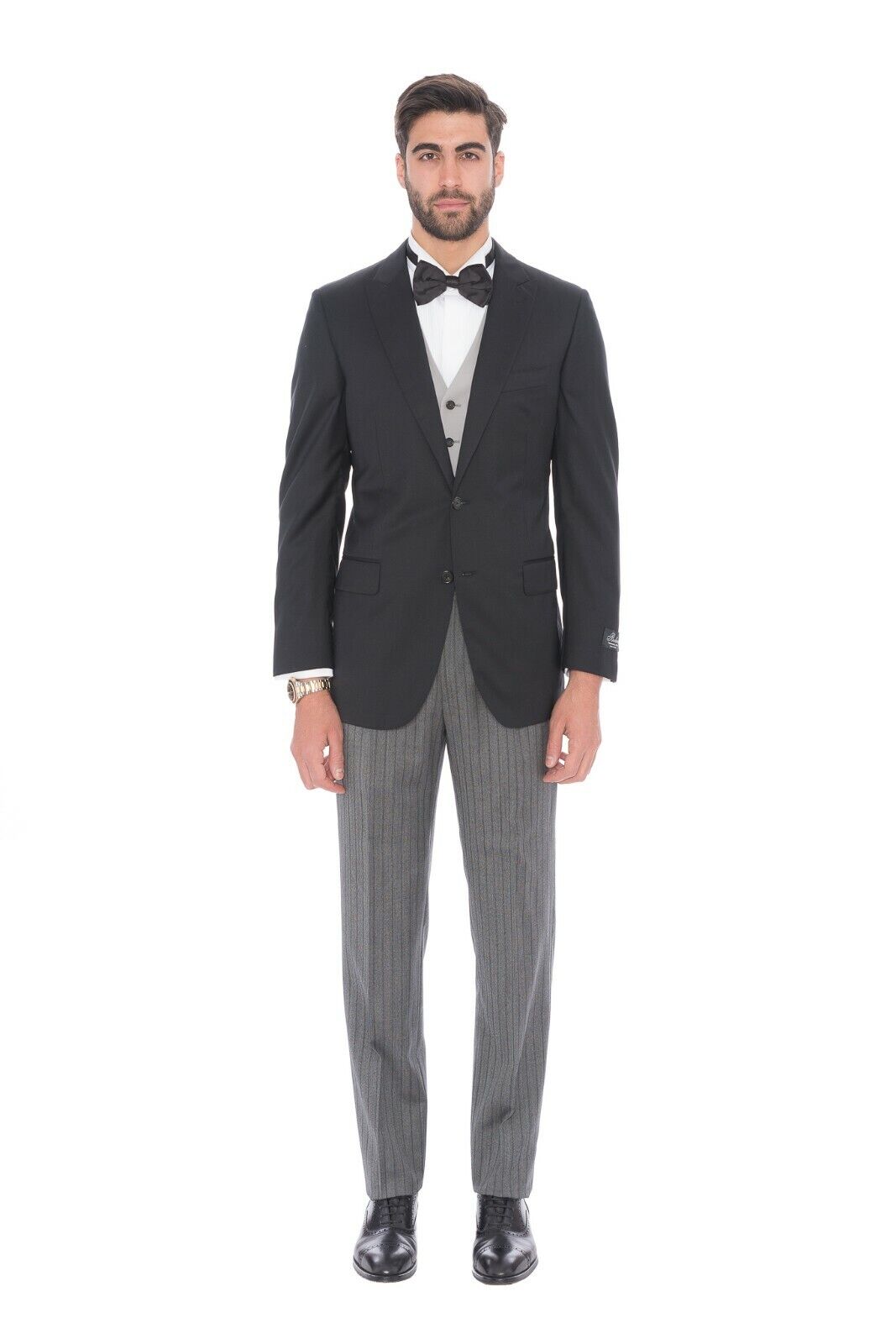 BELVEST Fine Wool Super 150's Black Formal 3 Pieces Suit 40 US / 50 EU 7R