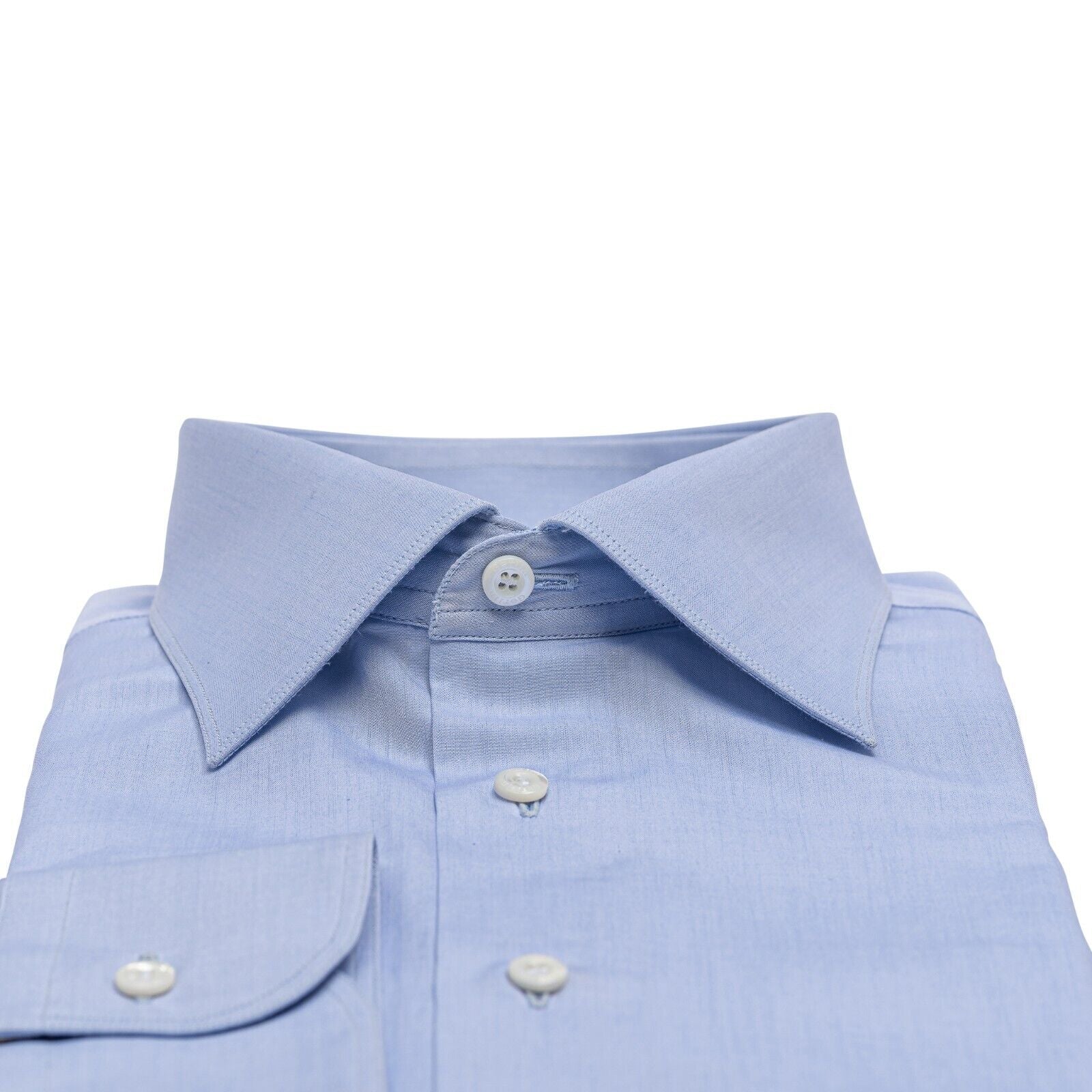 690$ LUXURY GERLIN Shirt Light Blue Fine Cotton 15.75 - 40 1AF BIJAN