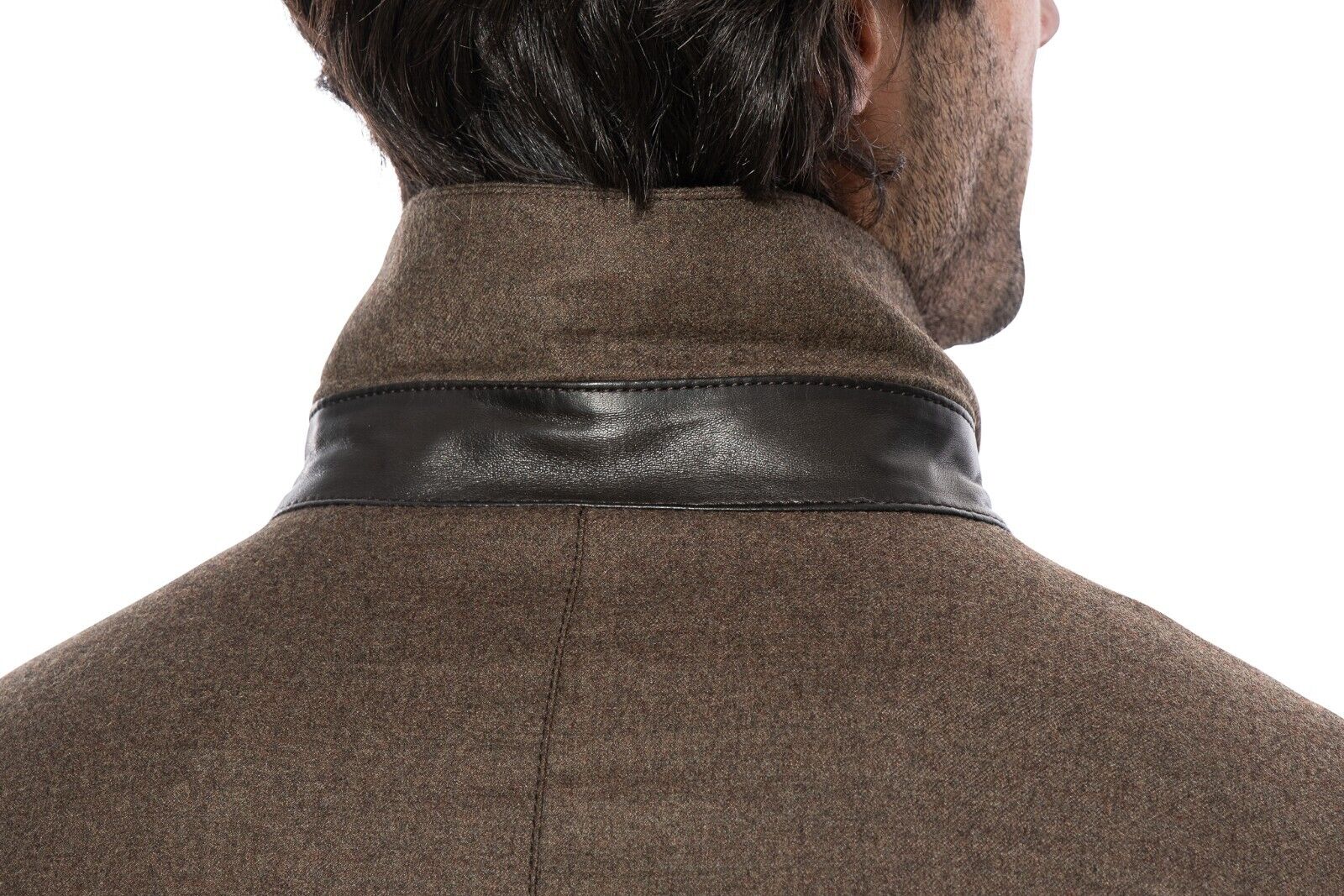 $4200 HETTABRETZ Field Jacket 100% Cashmere Fleece Leather Details 42 US / 52 EU