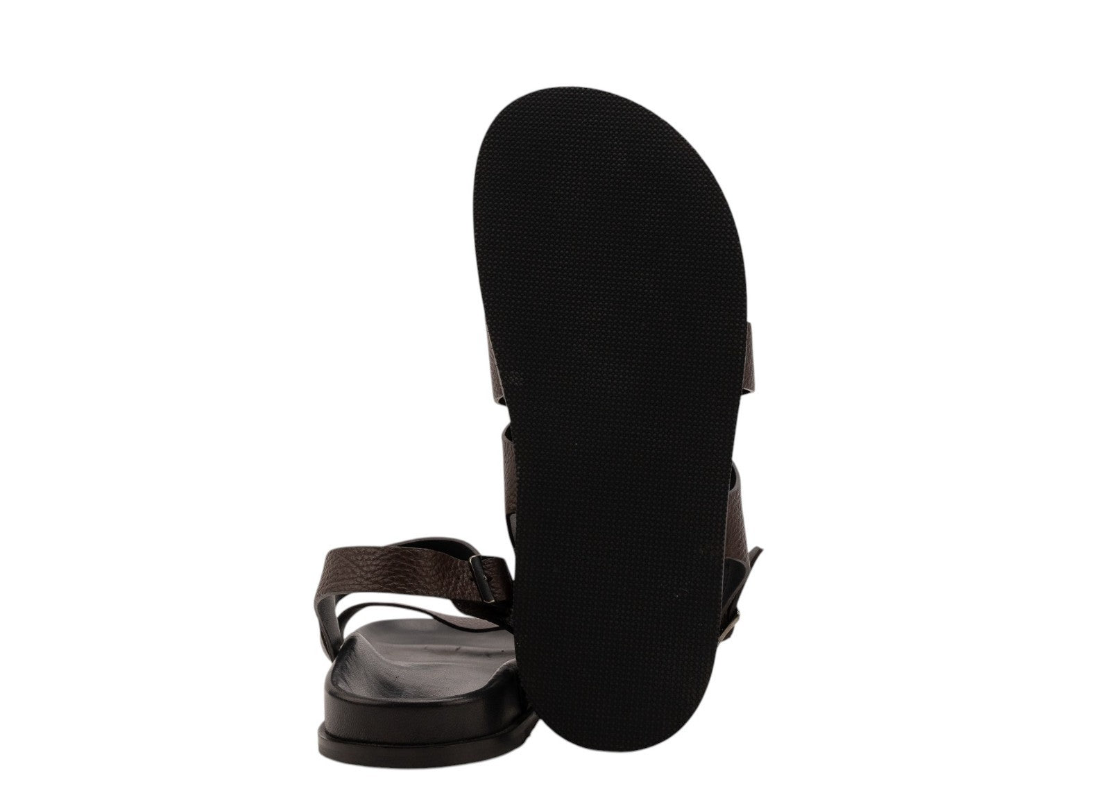 650$ TESTONI Filicudi Sandal Deer Cigar + Dark Metal 8 UK - 9 US - 42 IT
