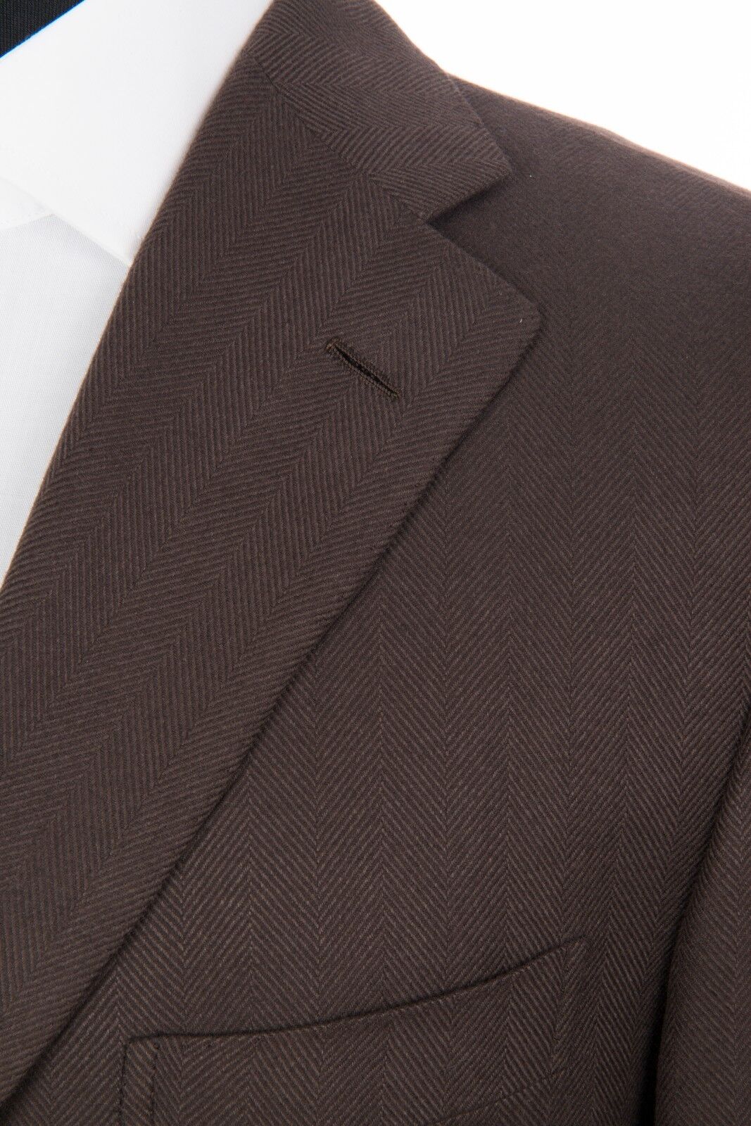 $2425 D'AVENZA Brown Cashmere Silk Jacket Blazer Hand-Sewn in Italy 42 US 52 EU