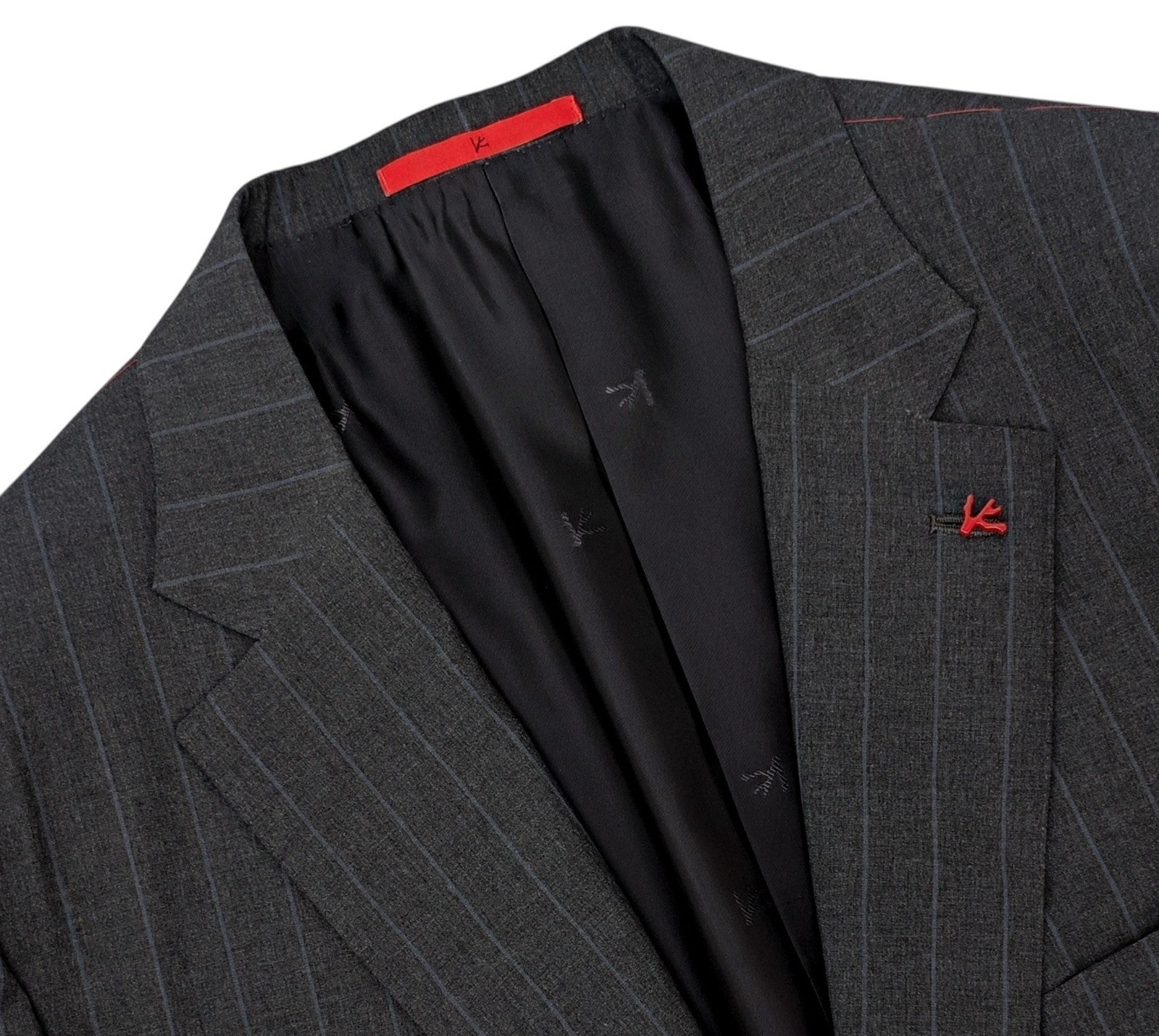 $6400 ISAIA "Gregorio" Gray Striped Hand-Sewn Suit Wool 46 US / 56 EU 8R