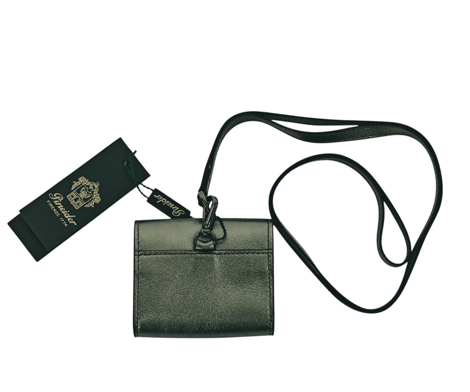 150$ PINEIDER FIRENZE 1774 Headphones Airpods Holder Calf Laminated Silver