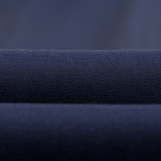 $6600 ISAIA "Capri" Suit Dark Blue Fine Wool Herringbone 44 US / 54 EU 8R