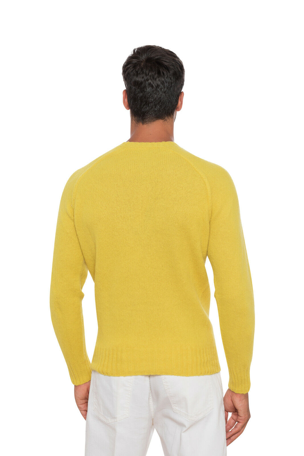 Italian Luxury Knitwear DRUMOHR Sweater Geelong Lambswool Yellow 38 US / 48 EU
