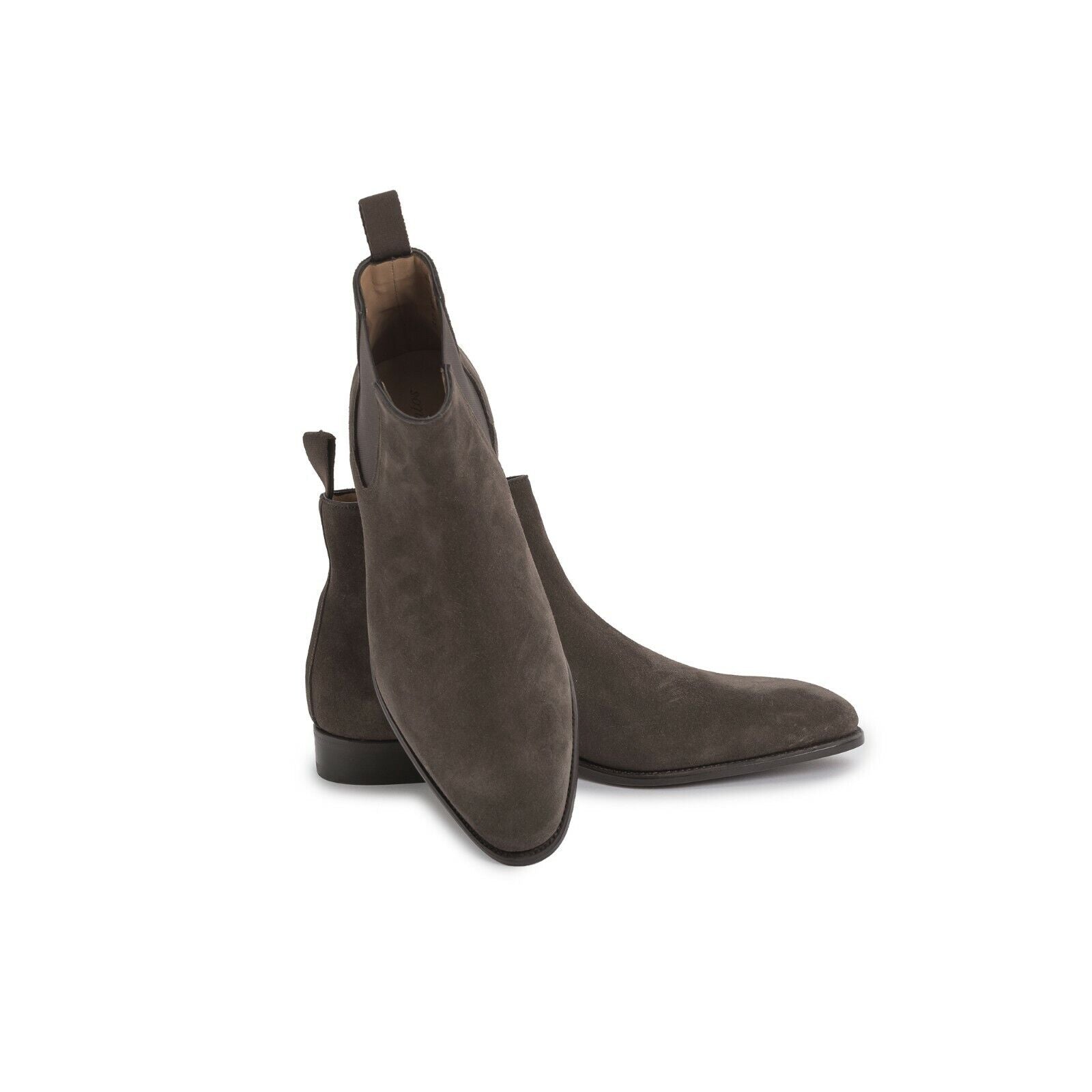 Carlos Santos Suede Chelsea Boot Dark Brown Goodyear Welted Style 9517