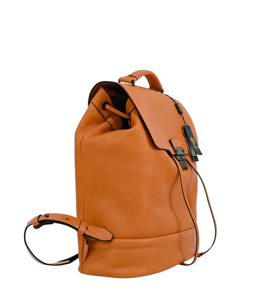 1750$ PINEIDER FIRENZE 1774 Grained Leather Backpack Orange – Italian Luxury