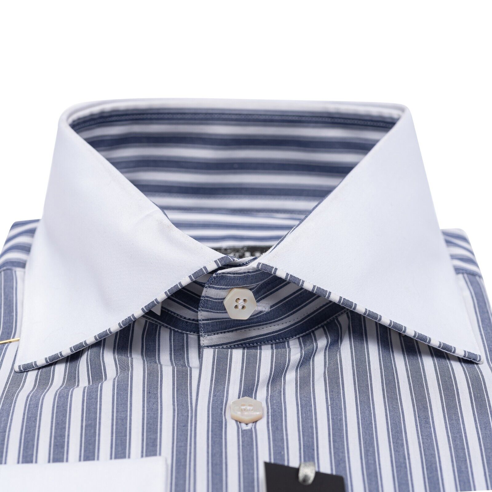 LUXURY 690$ GERLIN Shirt White / Blue  T.MASON Cotton 16 - 41 2F BIJAN
