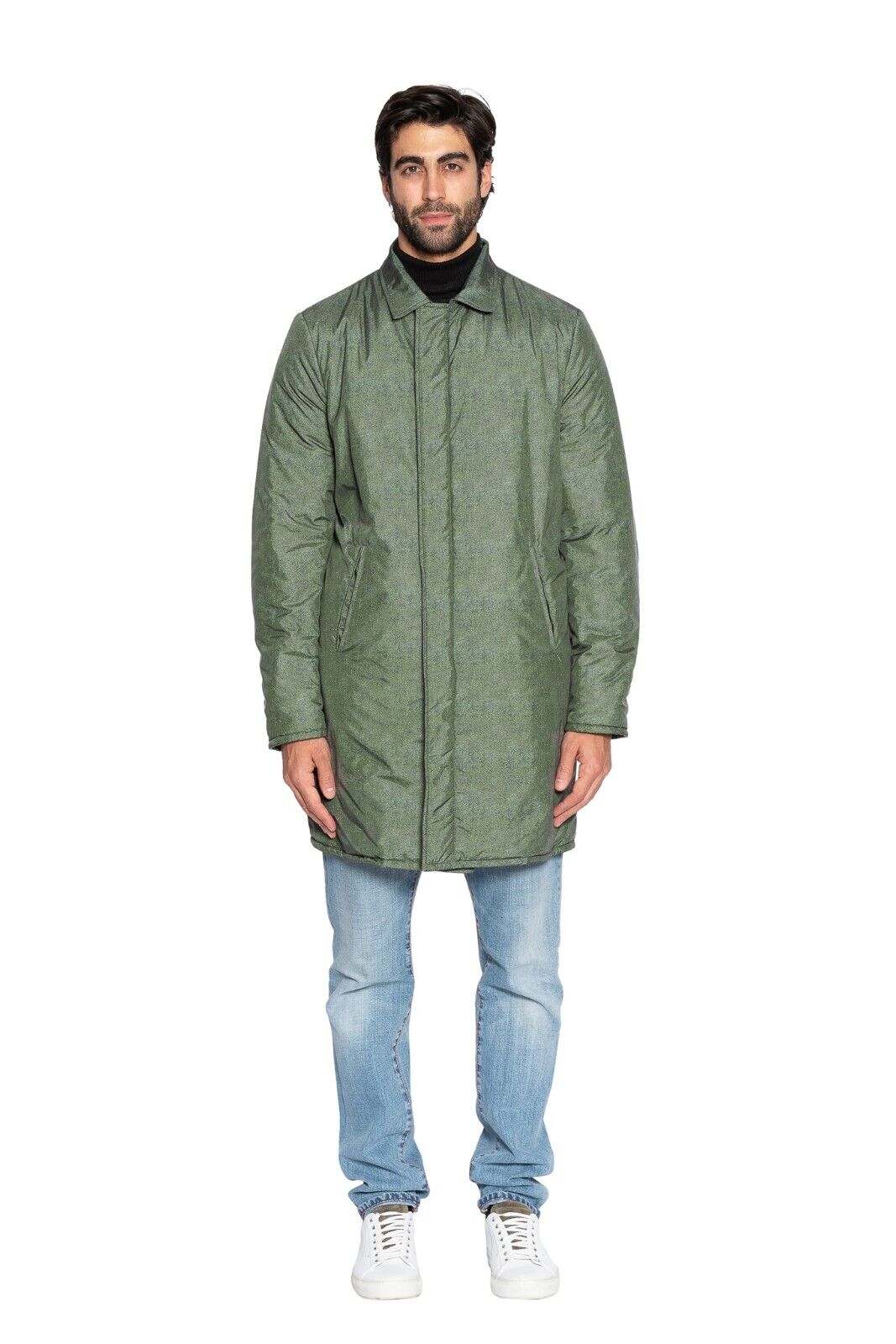 850$ MI.DA TOKYO-FIRENZE Parka Coat Reversible Wool Water Repellent 40 US 50 EU
