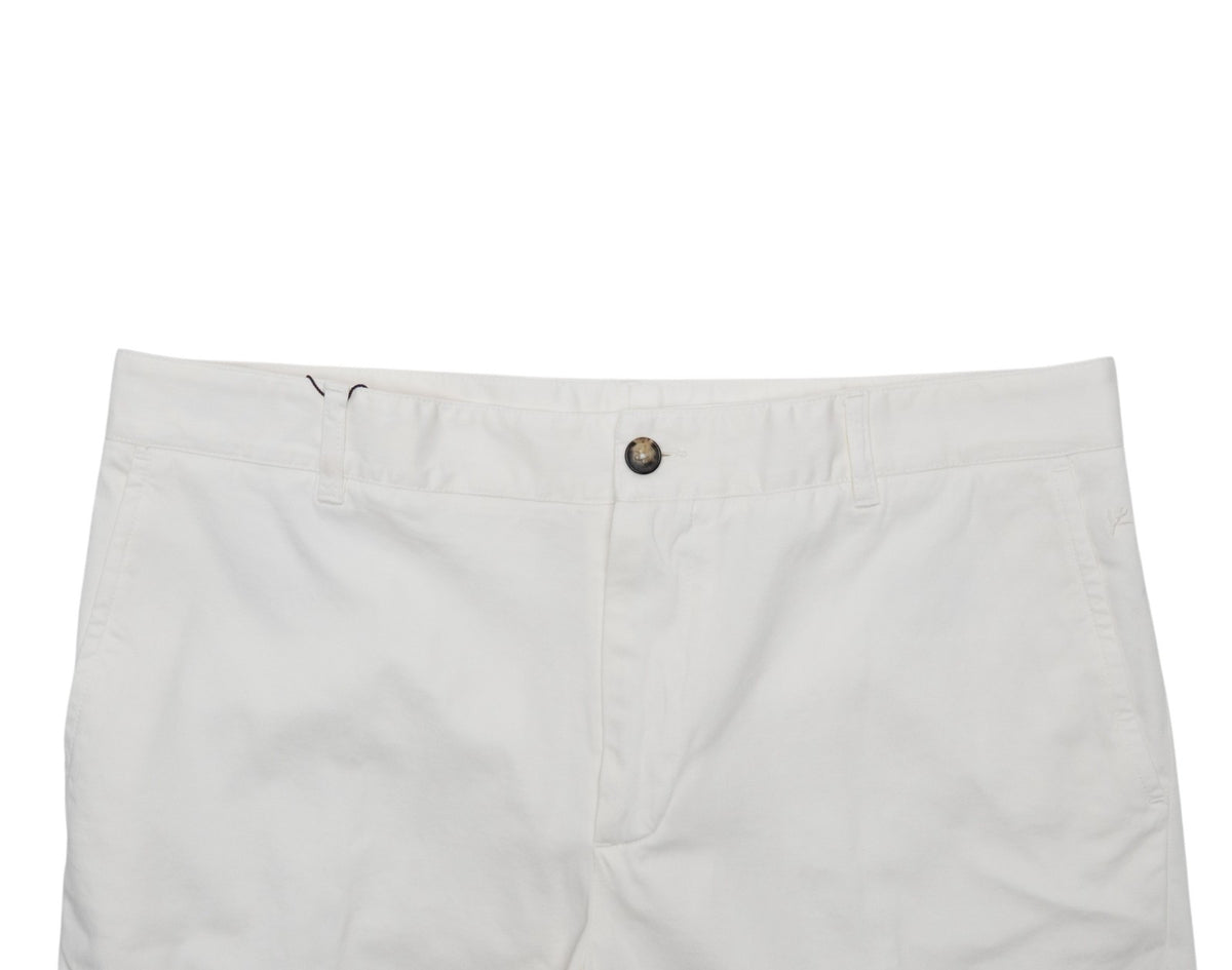 850$ ISAIA NAPOLI White Chino Pant Cashmere Cotton Regular Fit 36 US / 52 EU