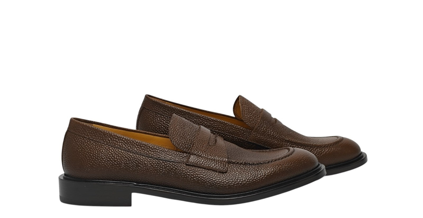 1200$ TESTONI "Lucca"Loafer Brushed Caviar Calf Chestnut 8 UK / 9 US / 42 IT