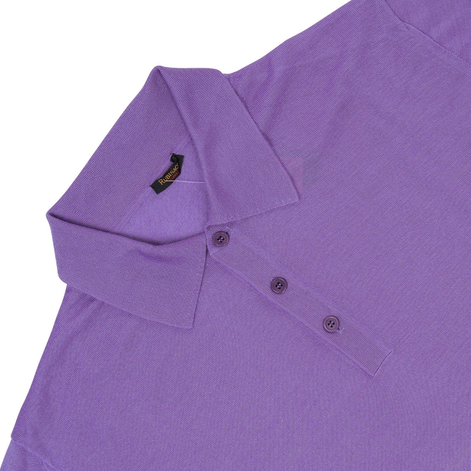 820$ RUBINACCI NAPOLI Lilac Polo Sweater Ultra Soft 100% Cashmere 40 US / 50 EU