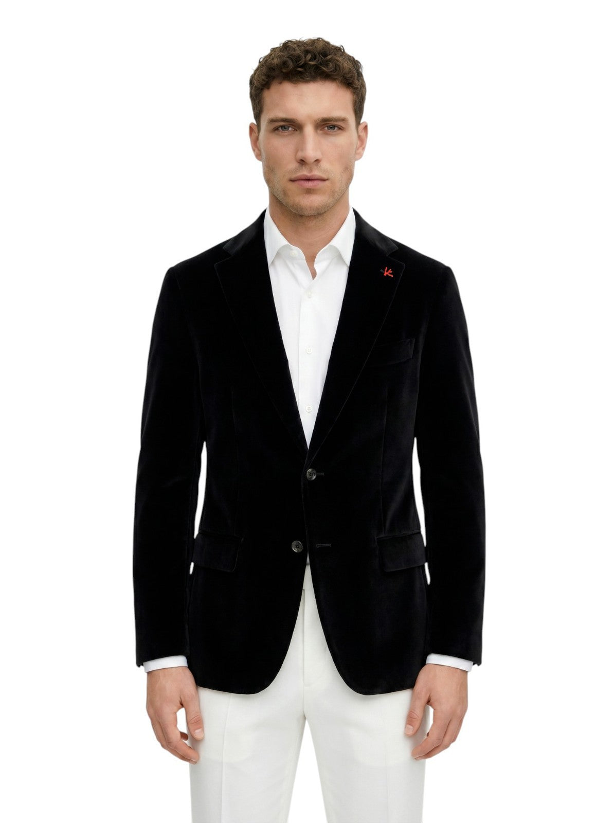 $4300 ISAIA NAPOLI Black Hand-Sewn Sport Coat Velvet Cotton 42 US / 52 EU