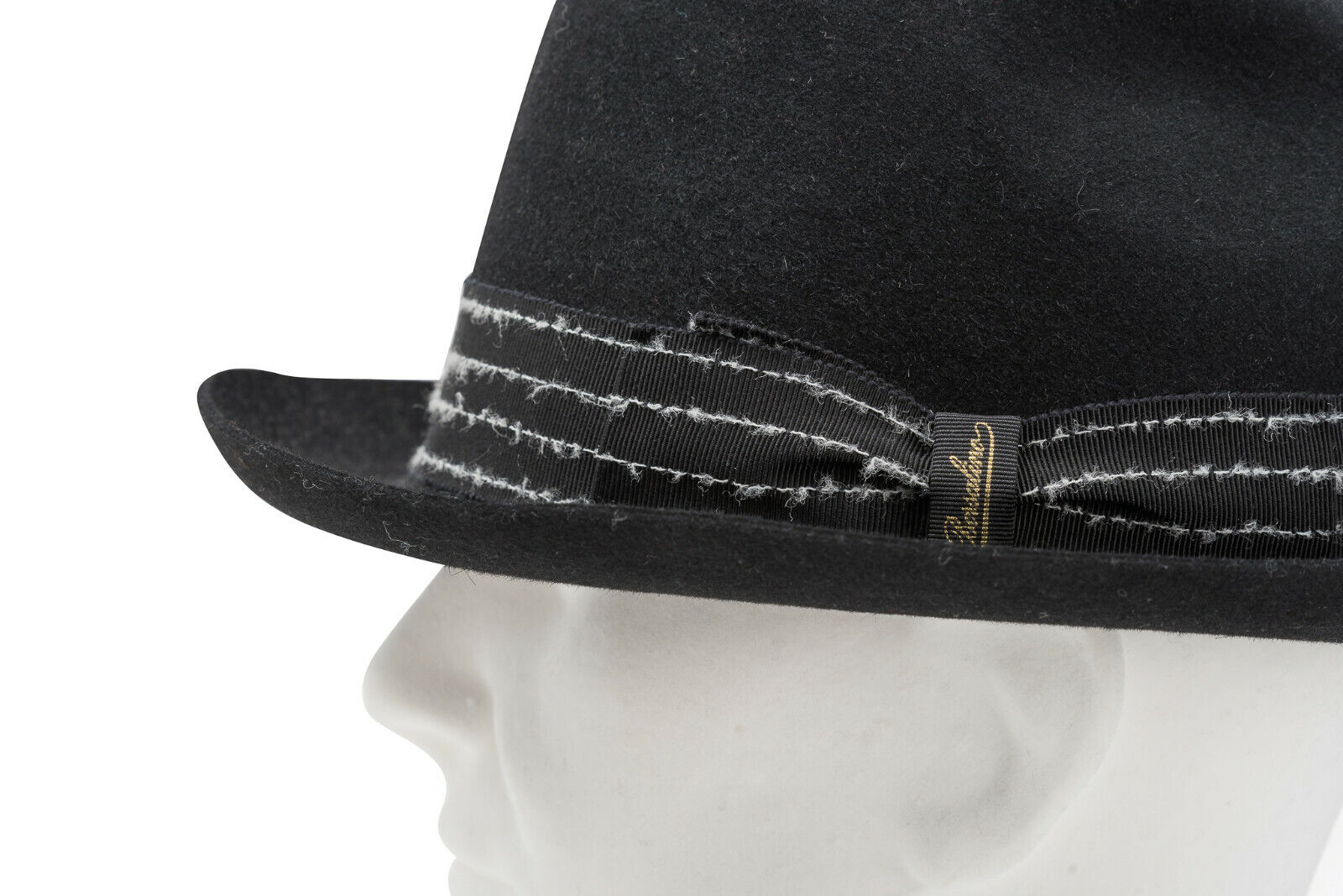360$ BORSALINO 1857 Brushed Women's Hat Felt Fur Black Handmade in Italy
