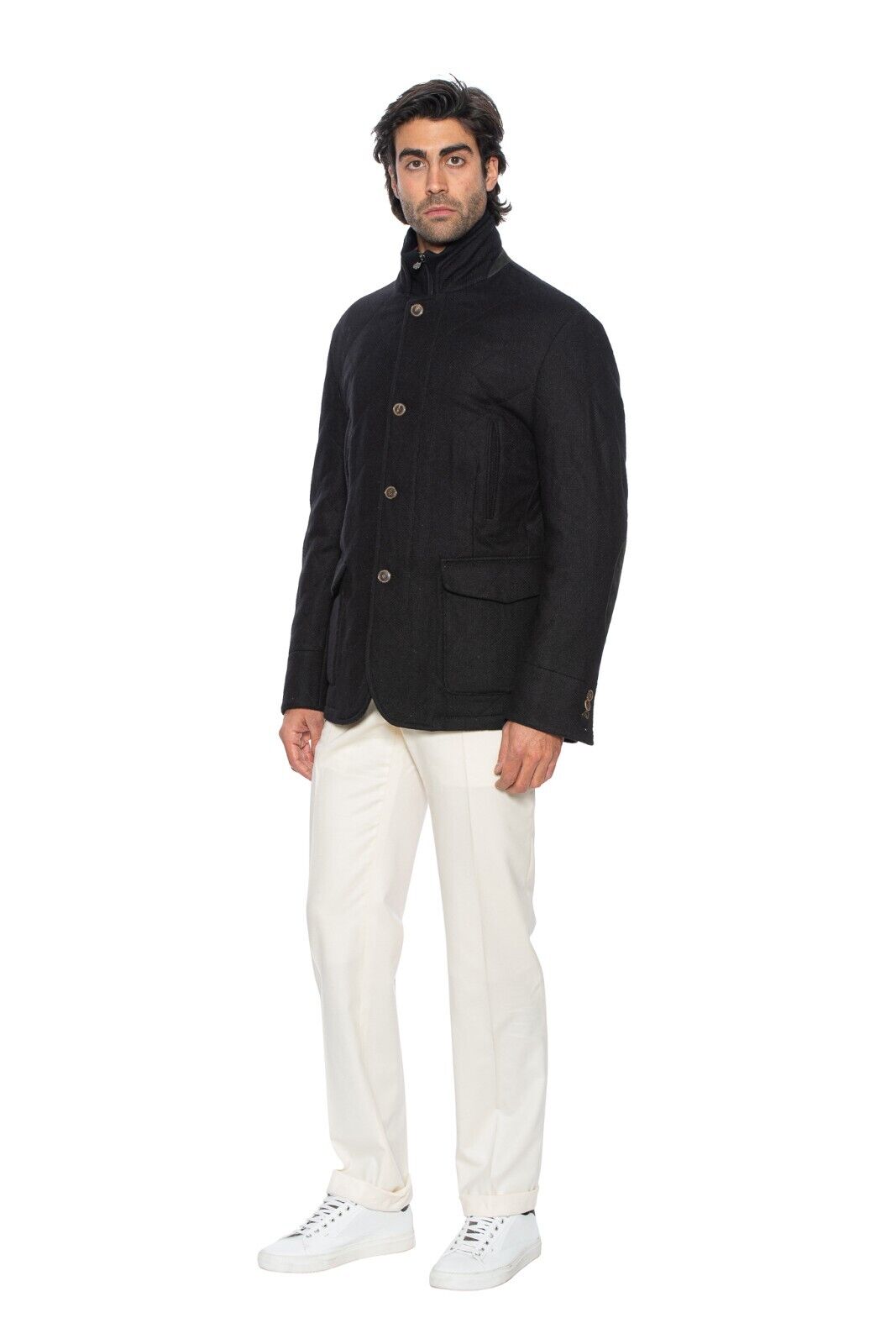 $6000 HETTABRETZ Coat Jacket With Bib Camel Hair / Lambskin / Wool 40 US / 50 EU
