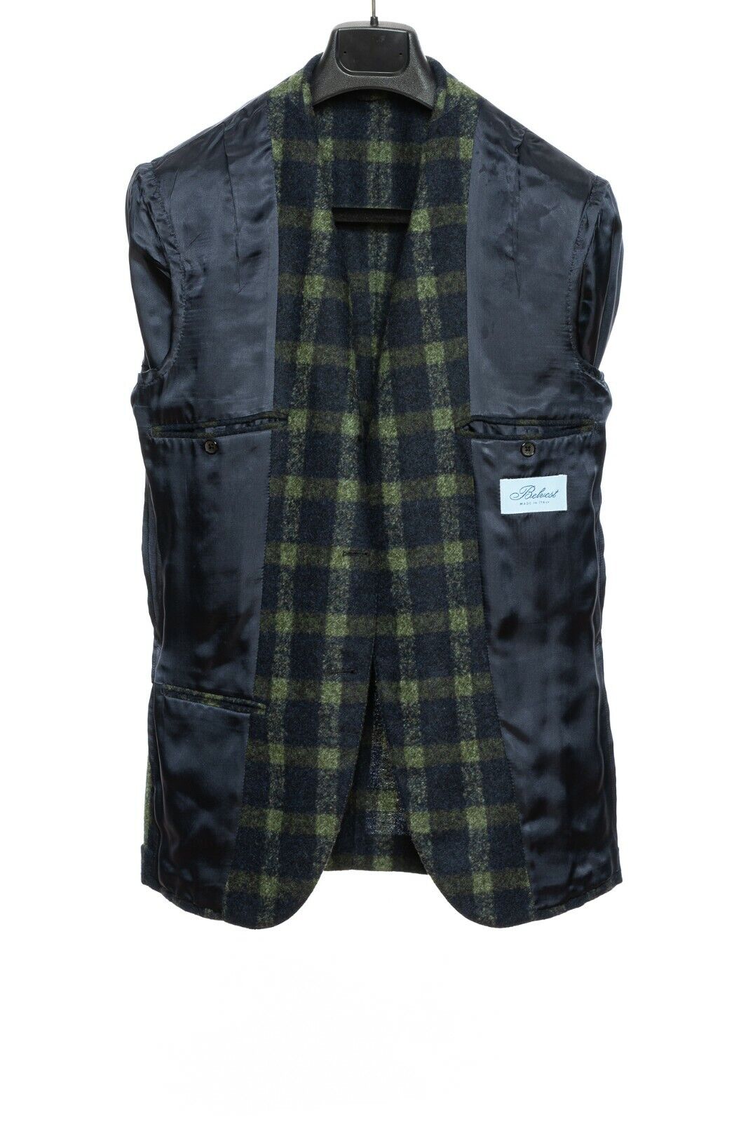 $2295 BELVEST Blue Green Baby Alpaca Jacket 42 US / 52 EU Drop 8R Slim
