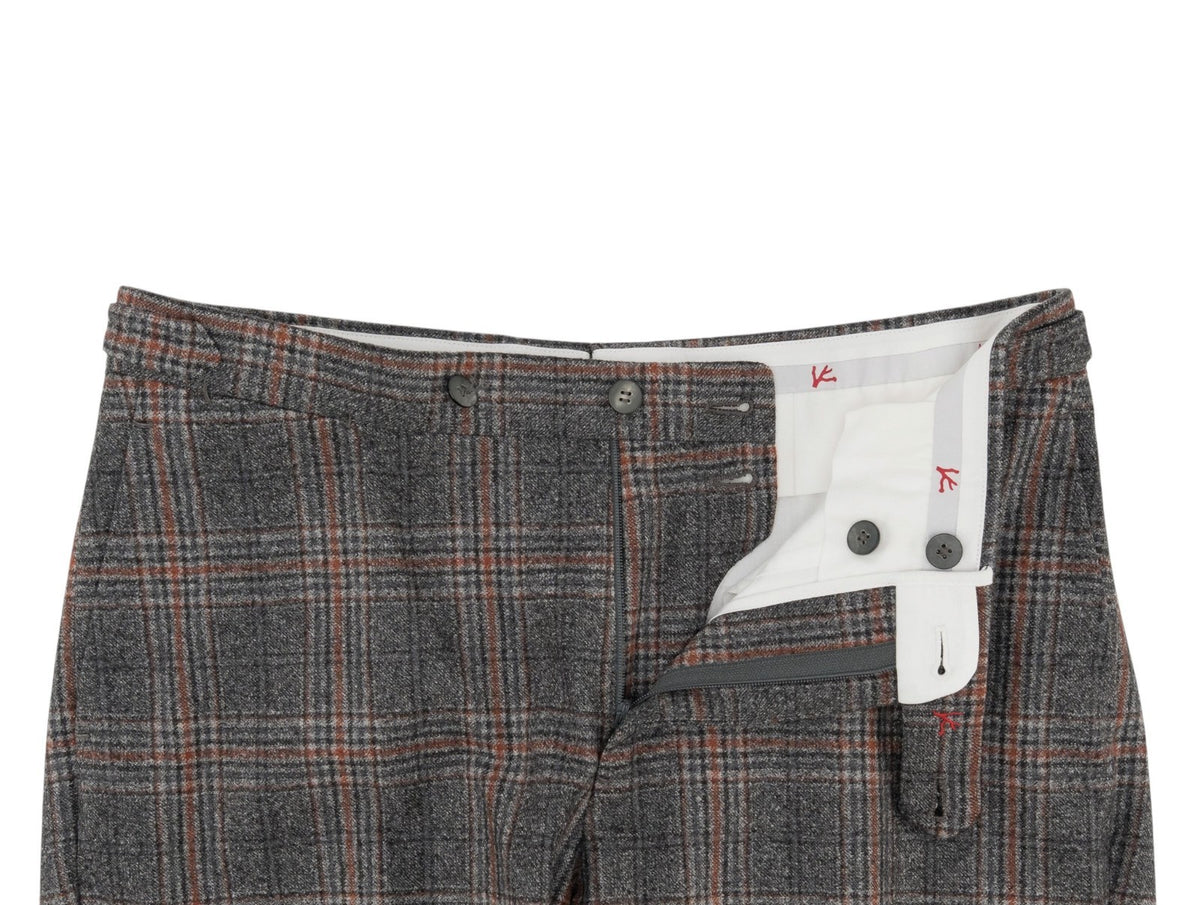 $6750 ISAIA "Domenico" Gray Hand-Sewn Suit Flannel Wool 38 US / 48 EU 8R
