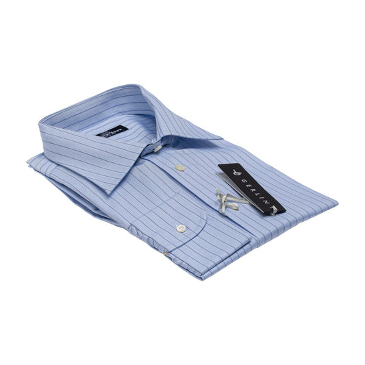 690$ LUXURY GERLIN Shirt Blue Thomas Mason Cotton 16 - 41 2AR ZILLI