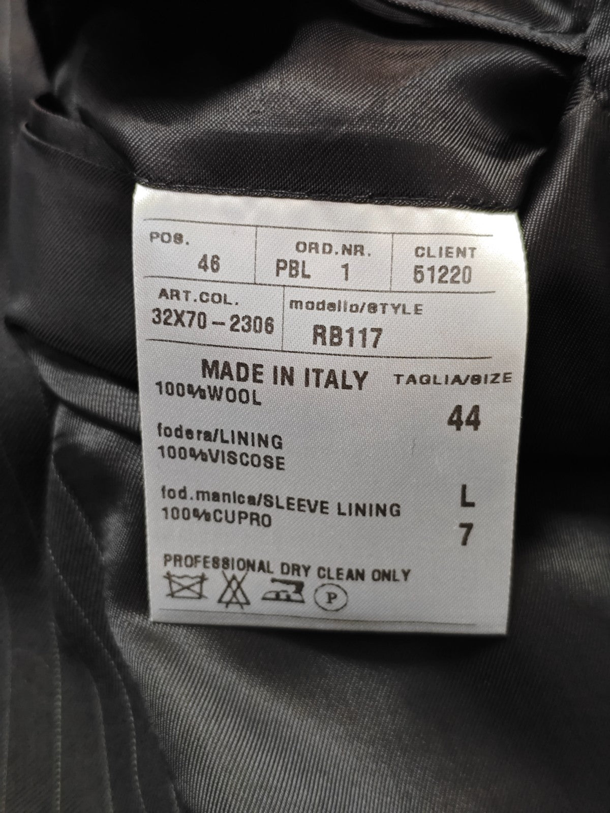 $1800 RALPH LAUREN Black / Purple Label Gray Striped Suit Wool 44 US / 54 EU 7L