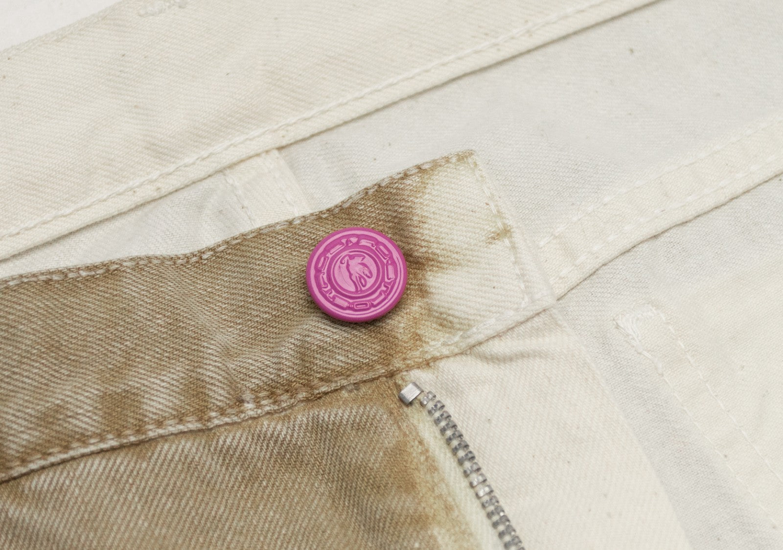 850$ ETRO MILANO Pant Jeans Beige Cotton Denim Bootcut - Made in Italy