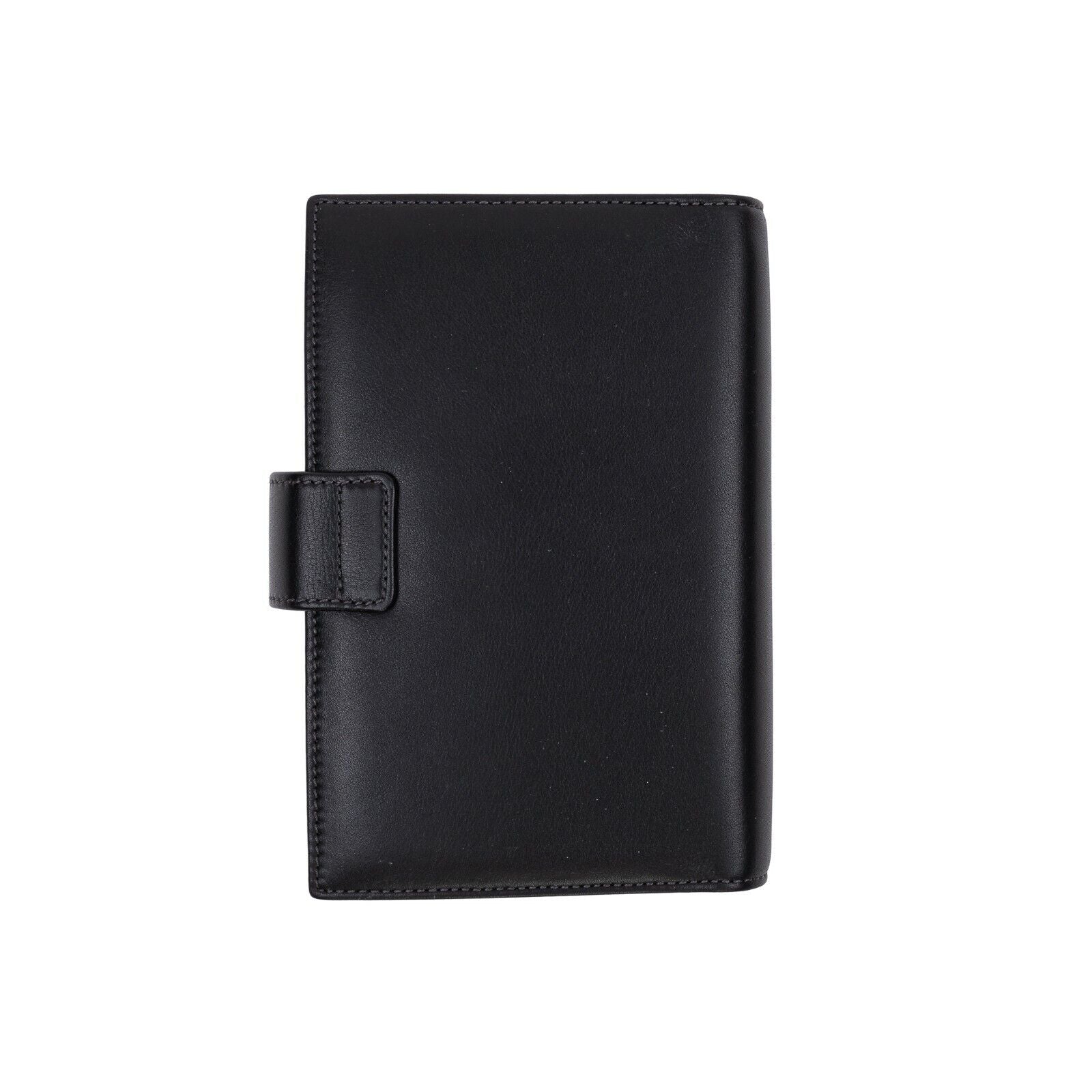 400 UMBERTO BILANCIONI Black Leather Diaries Notes Organizer Planner Ring Binder