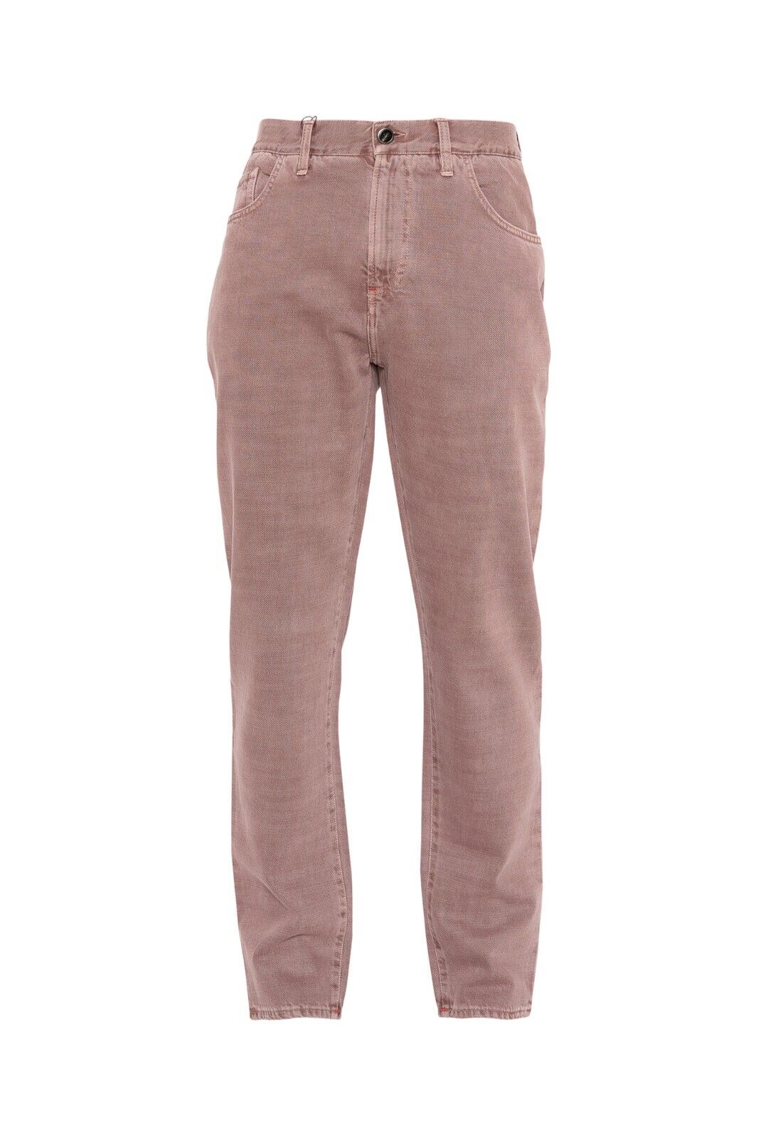 690$ ISAIA "Barchetta Denim" Trouser Pant Drill Dyed Cotton Pink 34 US / 50 EU