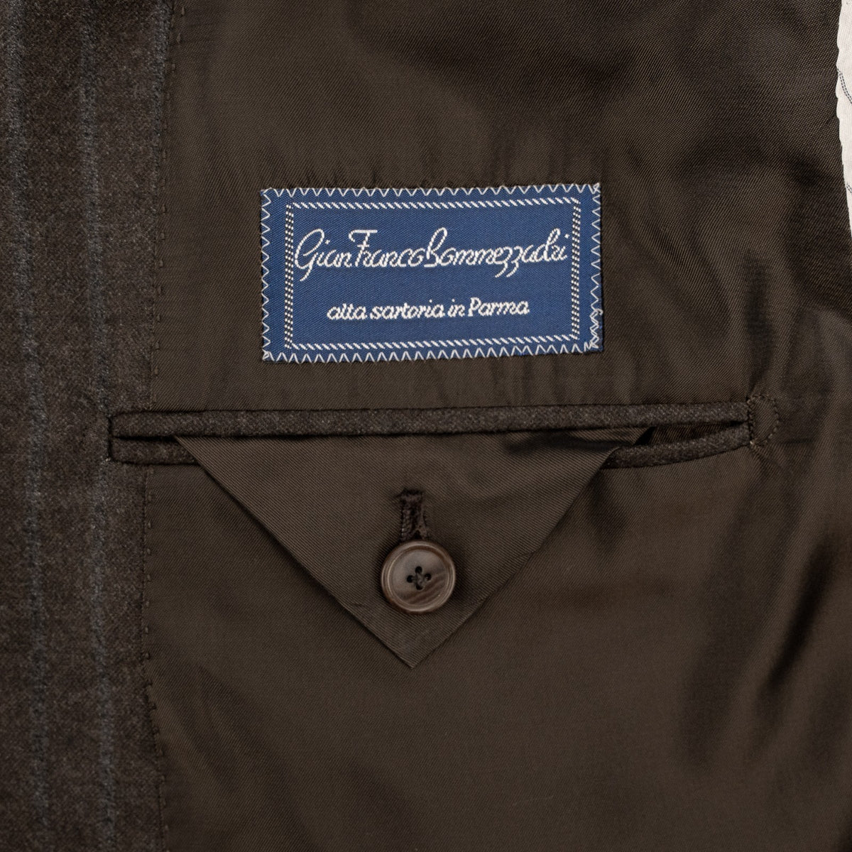 1450$ BONMEZZADRI by CARUSO Handmade Suit Wool 130's Brown 40 US / 50 IT 8R