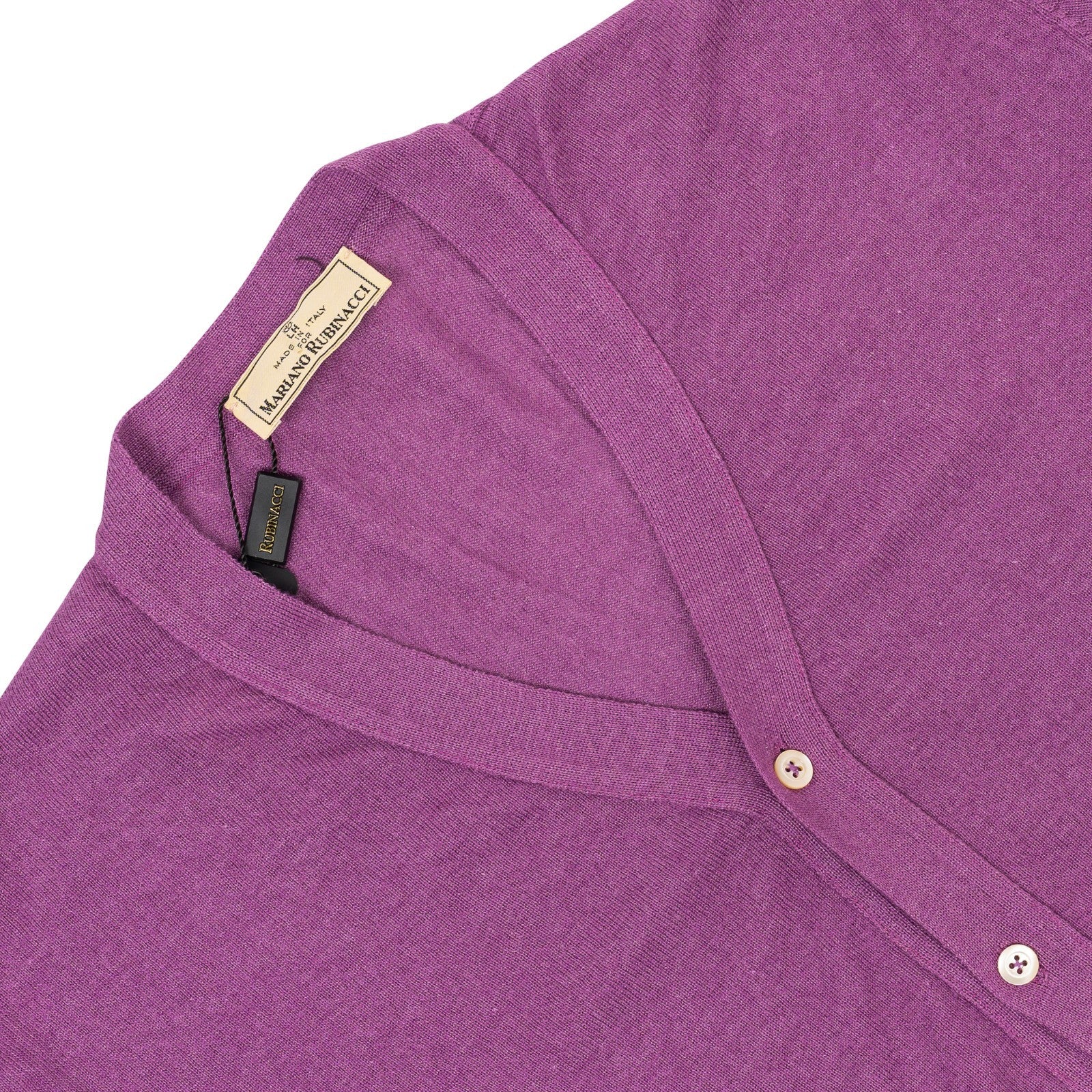 750$ RUBINACCI NAPOLI Prune Cardigan Soft Cashmere / Silk 40 US / 50 EU