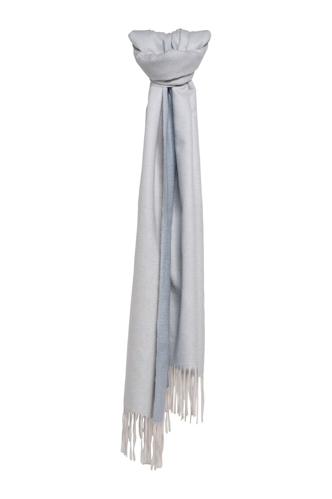 1200$ UMBERTO BILANCIONI Stole Scarf Sky Blue 100% Double Cashmere Made in Italy