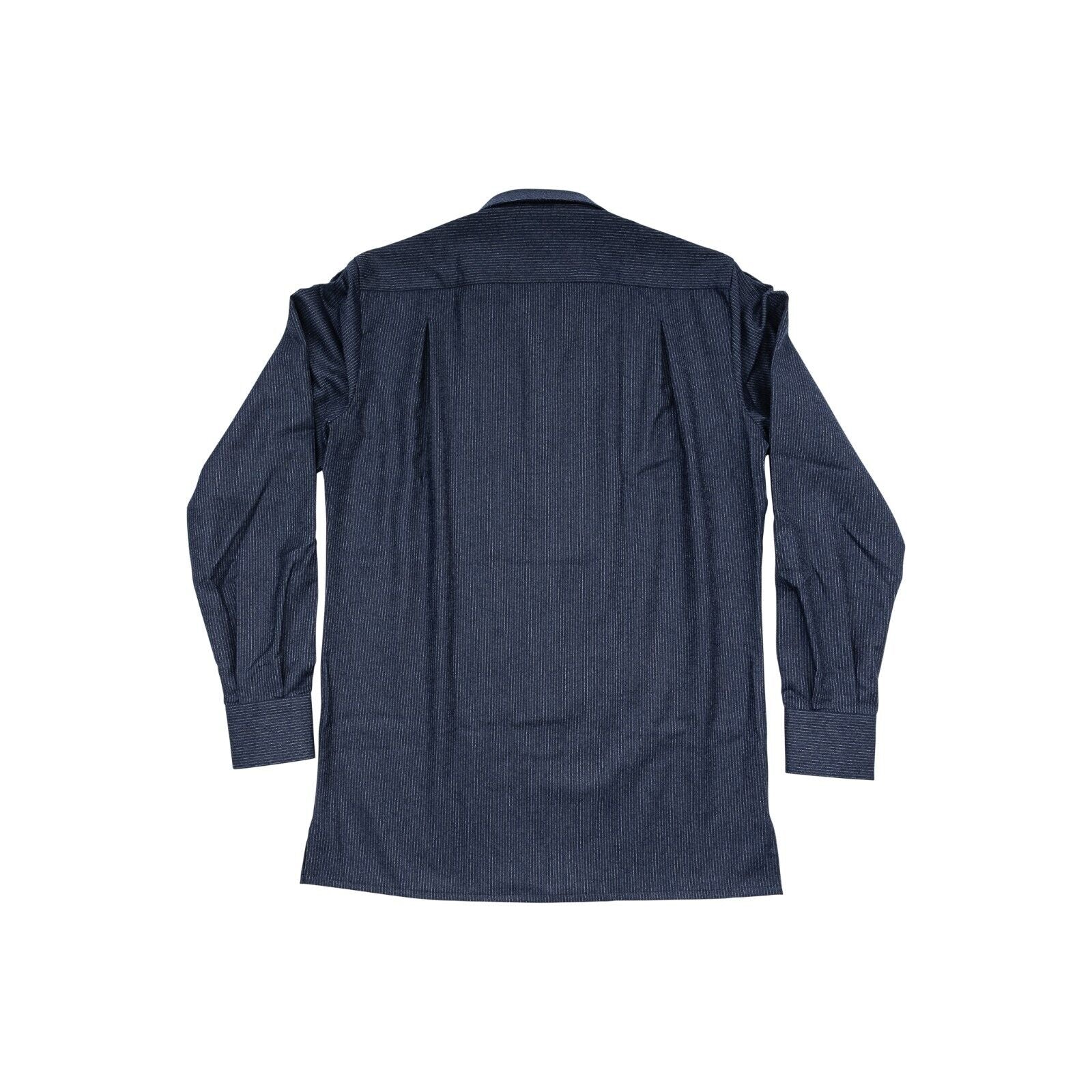 1400$ LUXURY MAROL BOLOGNA Hand-Sewn Shirt Blue LORO PIANA Wool 15.5 - 39