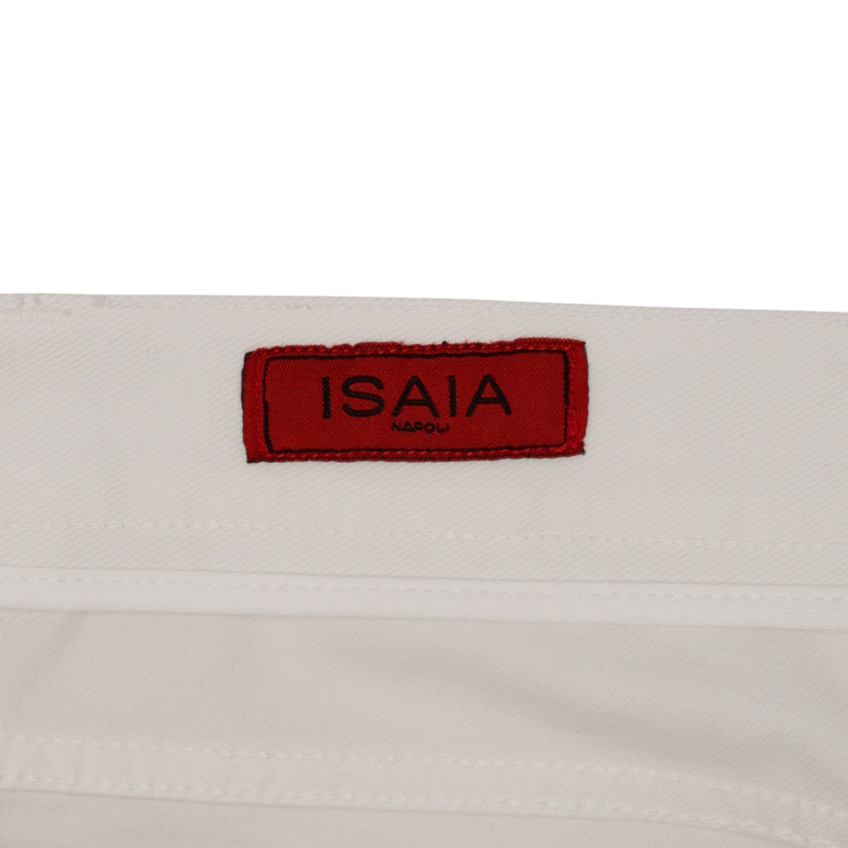 690$ ISAIA NAPOLI White 5 Pockets Denim Jeans Pant Cotton Slim Fit 34 US / 50 EU