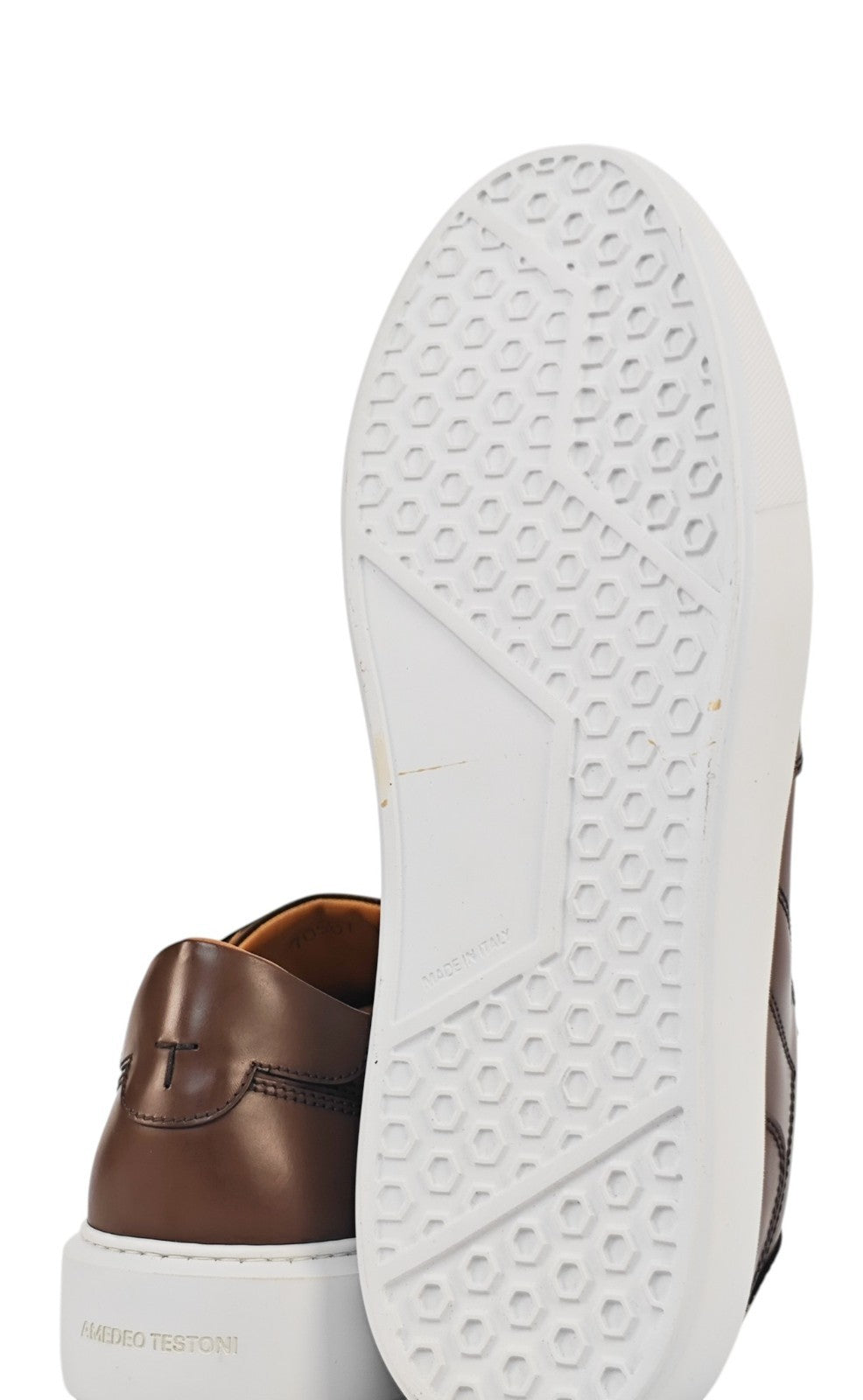 950$ TESTONI "Paestum" Brown Sneaker Burnishe Calf + Suede 10 UK 11 US 44 IT