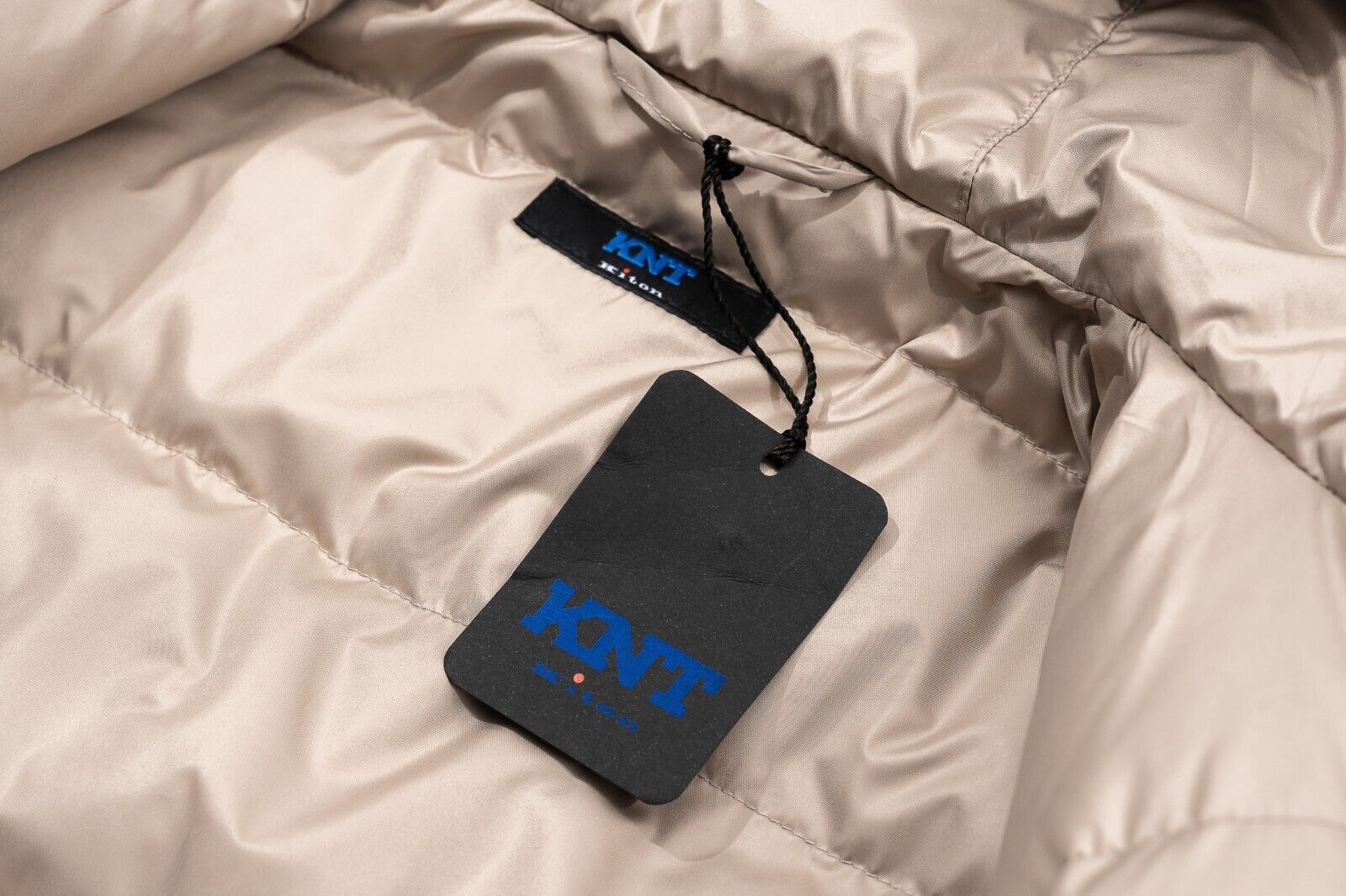 $2800 KITON KNT Ivory Puffer Goose Down Jacket Wool / Cashmere 38 US / 48 EU