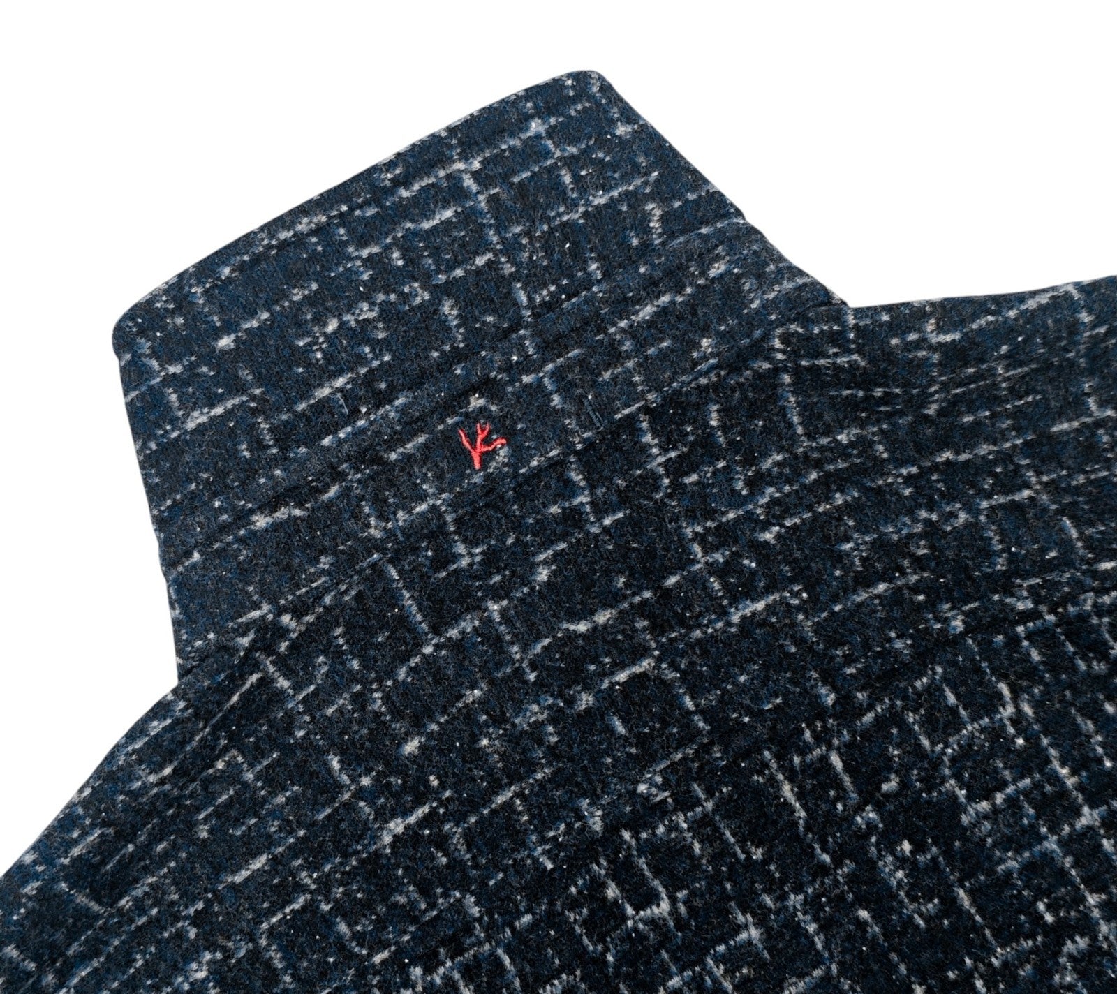 $1650 ISAIA Blue Hand-Sewn Overshirt Jacket Wool - Silk - Cotton Size L