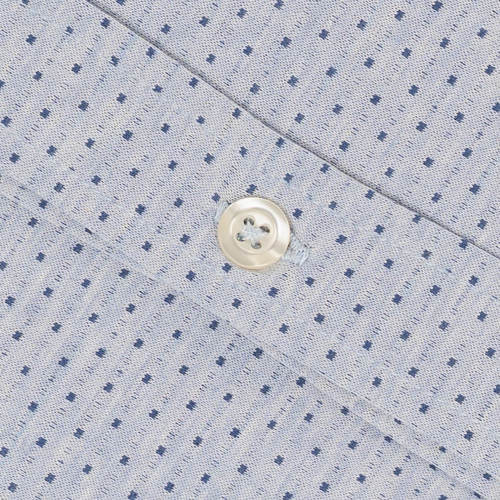 350$ RUBINACCI NAPOLI Blue Dots Shirt Lux Cotton Stretch