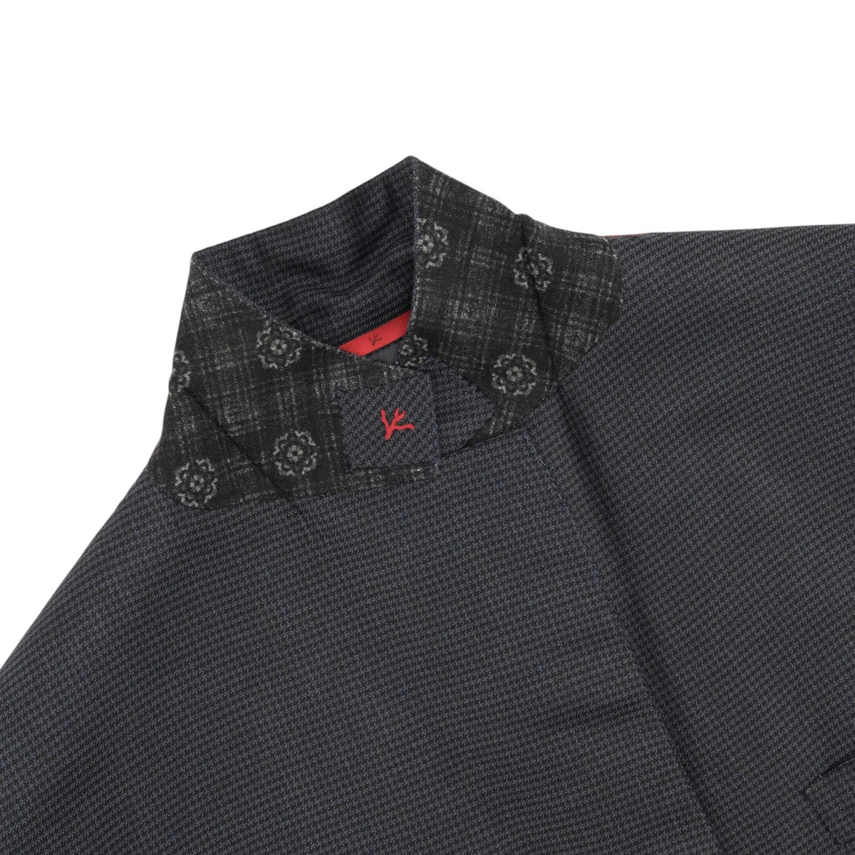 $6800 ISAIA "Marechiaro" Gray Suit Fine Wool & Silk Houndstooth 46 US / 56 EU 8R