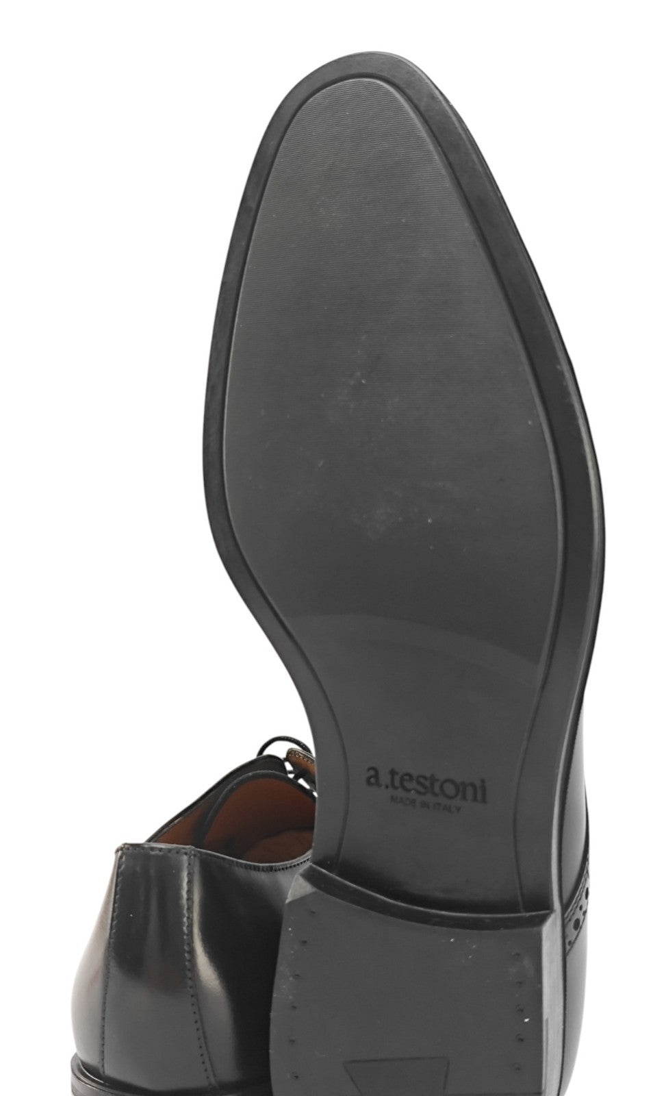 1200$ TESTONI Bologna Derby Shoes Black Calf 8 UK / 9 US / 42 IT