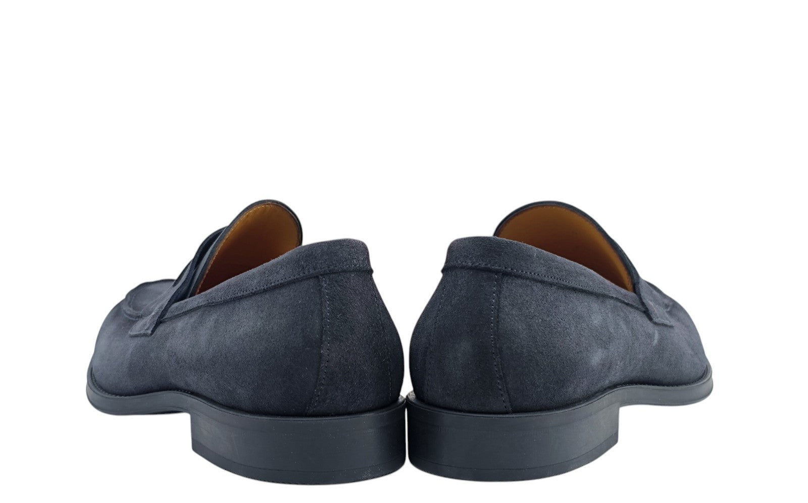 1300$ TESTONI Penny Loafer Casual Suede Calf Blue Indigo 8 UK / 9 US / 42 IT
