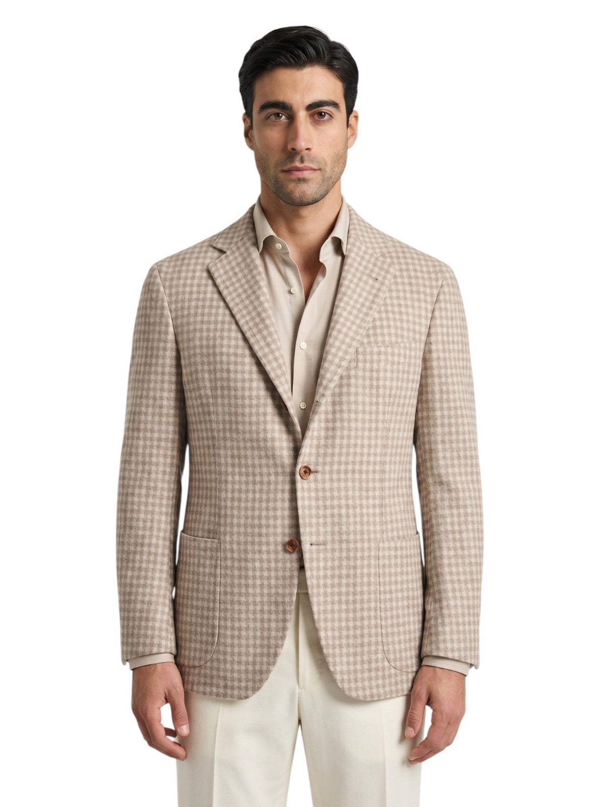 1900$ SARTORIO KITON NAPOLI Beige Jacket Sport Coat Wool Cashmere 40 US / 50 EU